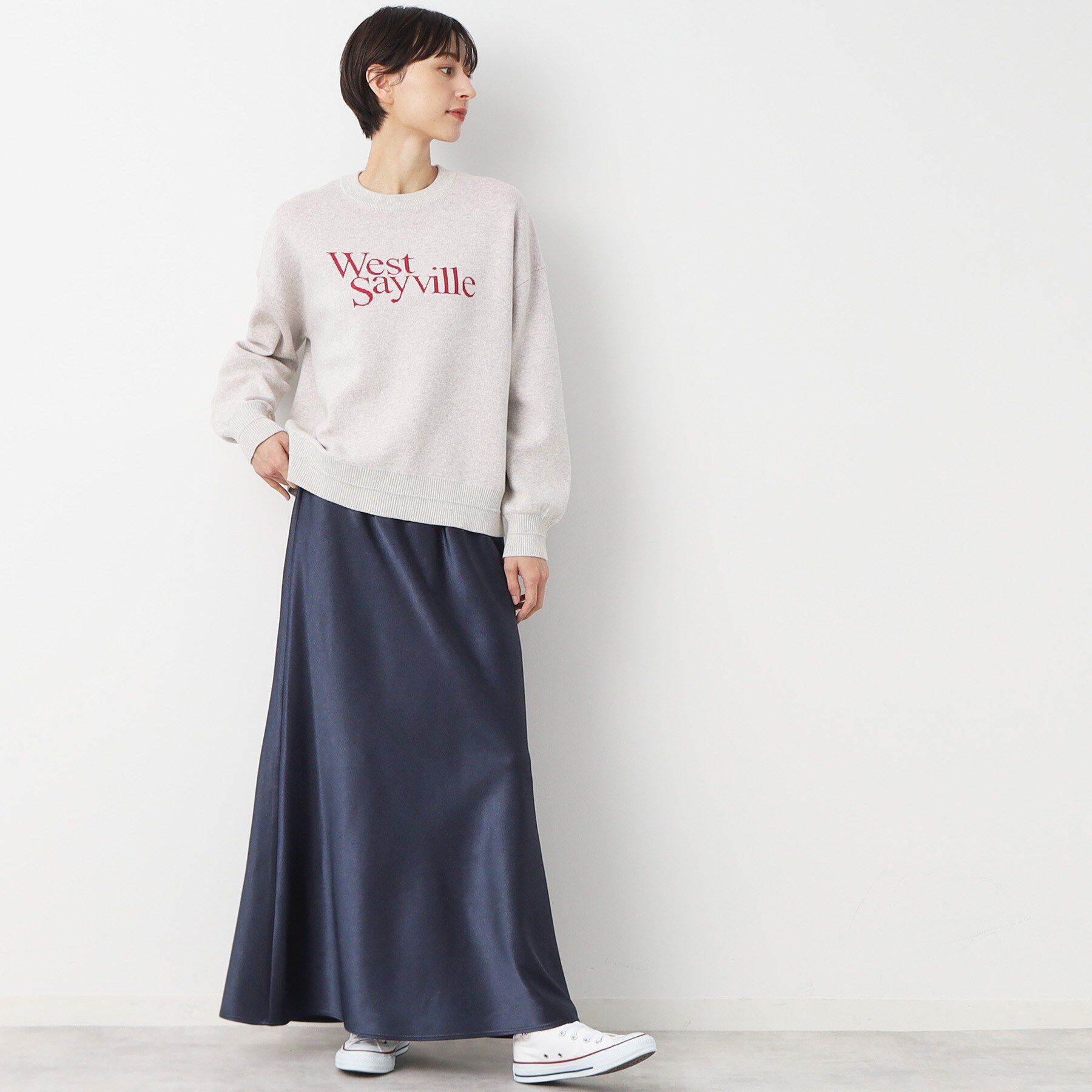 Dessin「【洗える】ナローサテンロングスカート」|スカート|