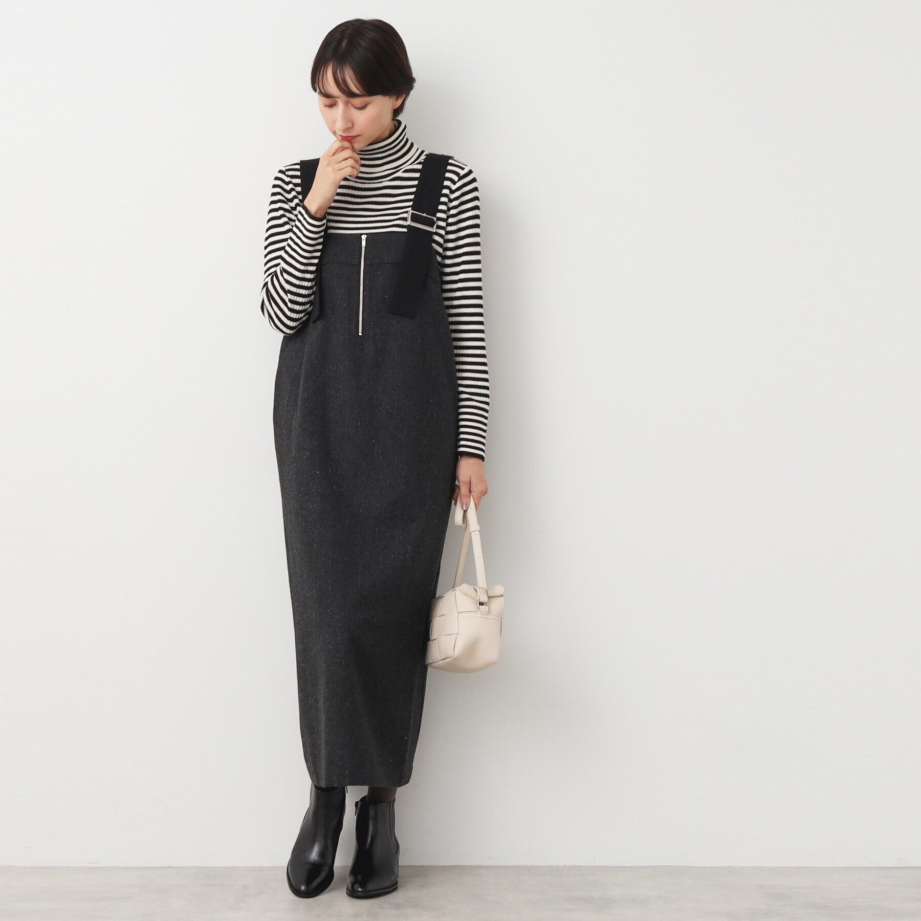 Dessin「【洗える】ツイードジャンパースカート」|ワンピース|