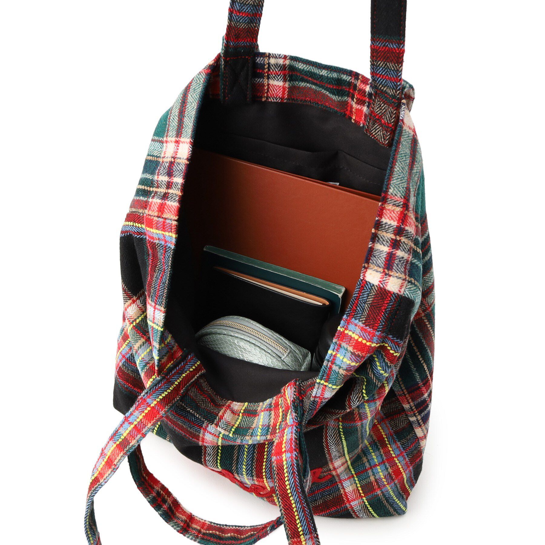 Dessin「【軽量・2WAY・A4サイズ可】刺繍チェックトート」|トートバッグ|