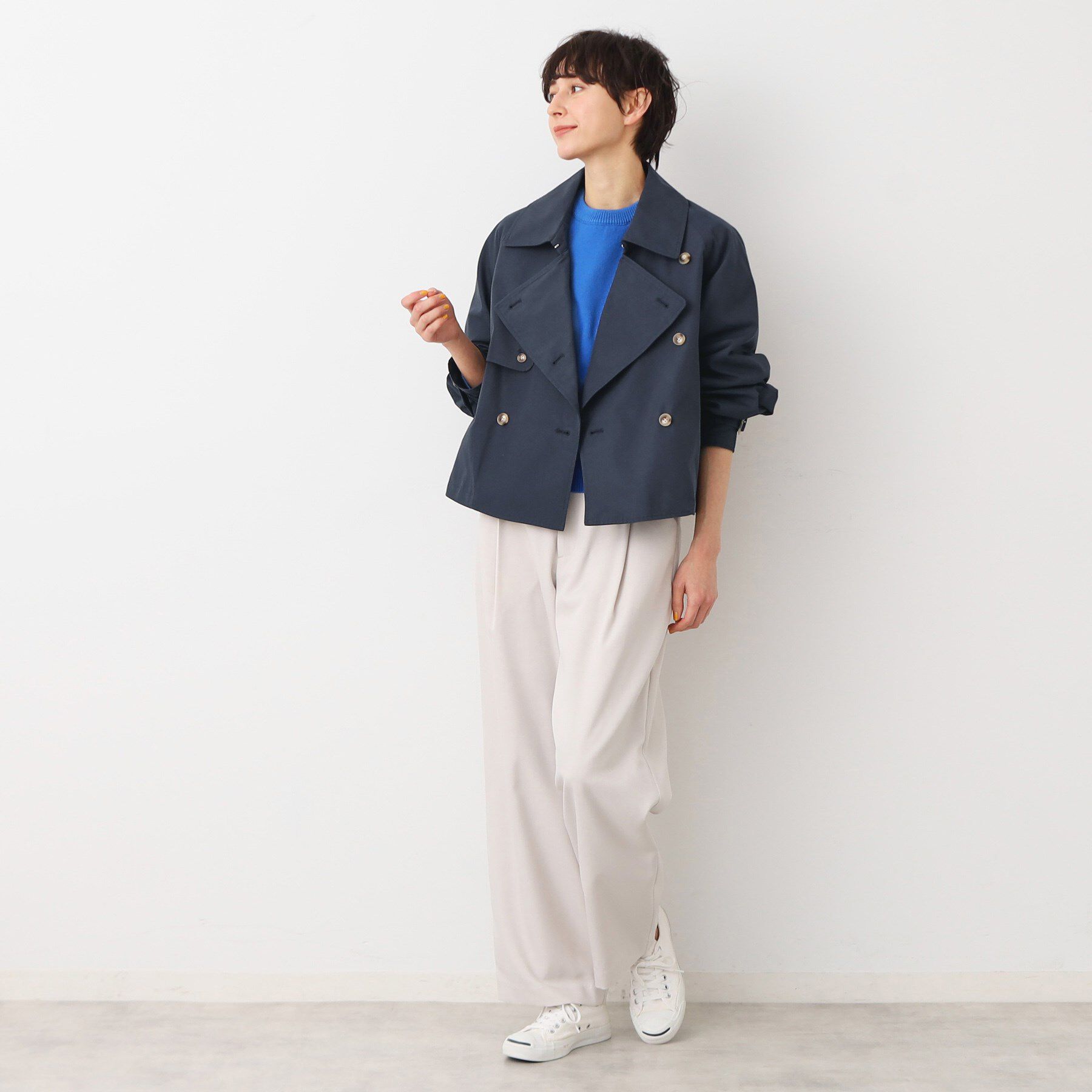 Dessin「【洗える】ショートトレンチジャケット」|テーラードジャケット|