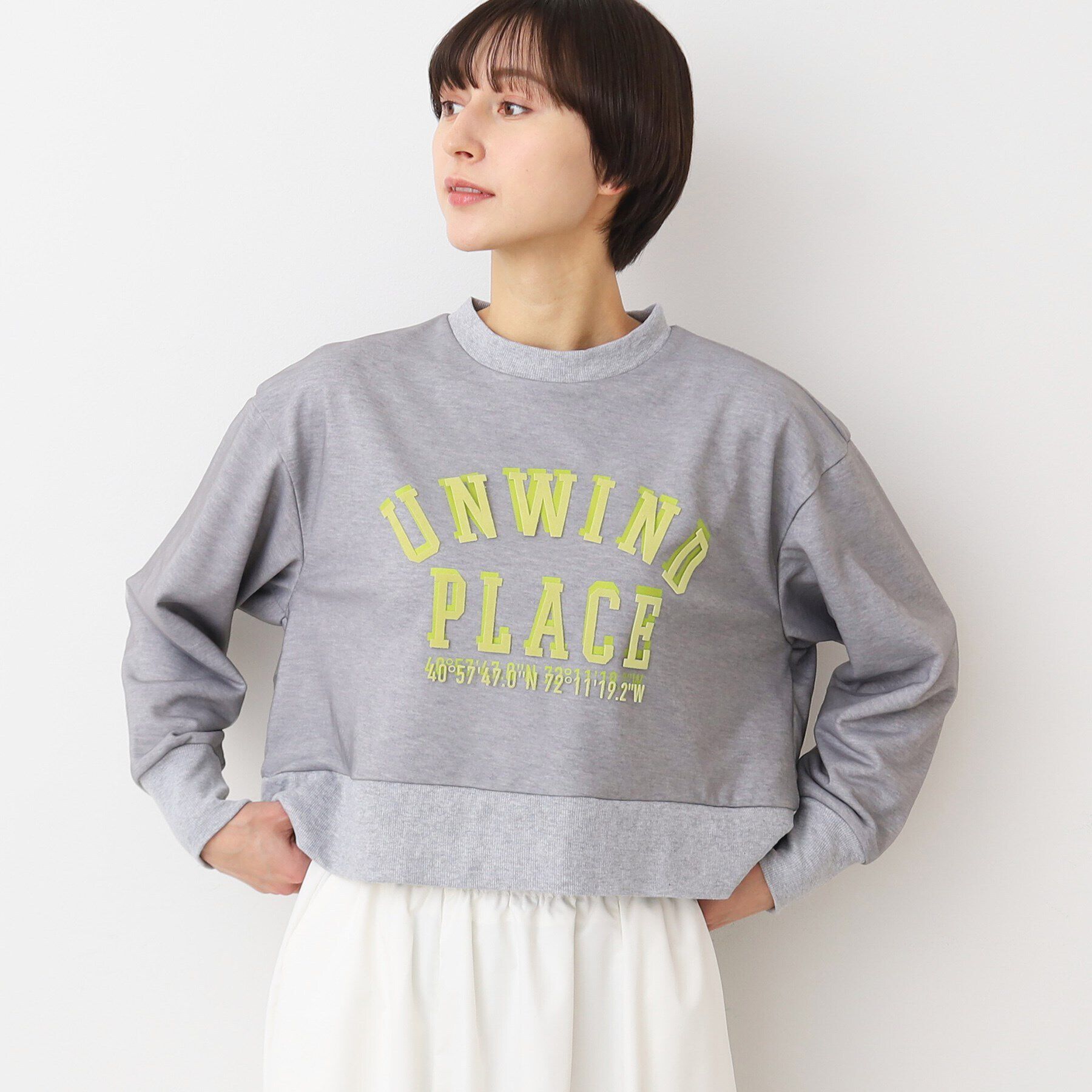 Dessin「【洗える】チュールレイヤードスウェット（S～L）」|パーカー|グレー(012)