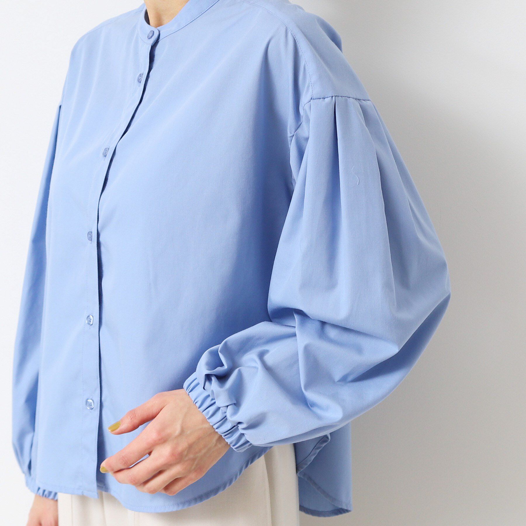 Dessin「【洗える】バンドカラー袖デザインシャツ（S～L）」|シャツ・ブラウス|