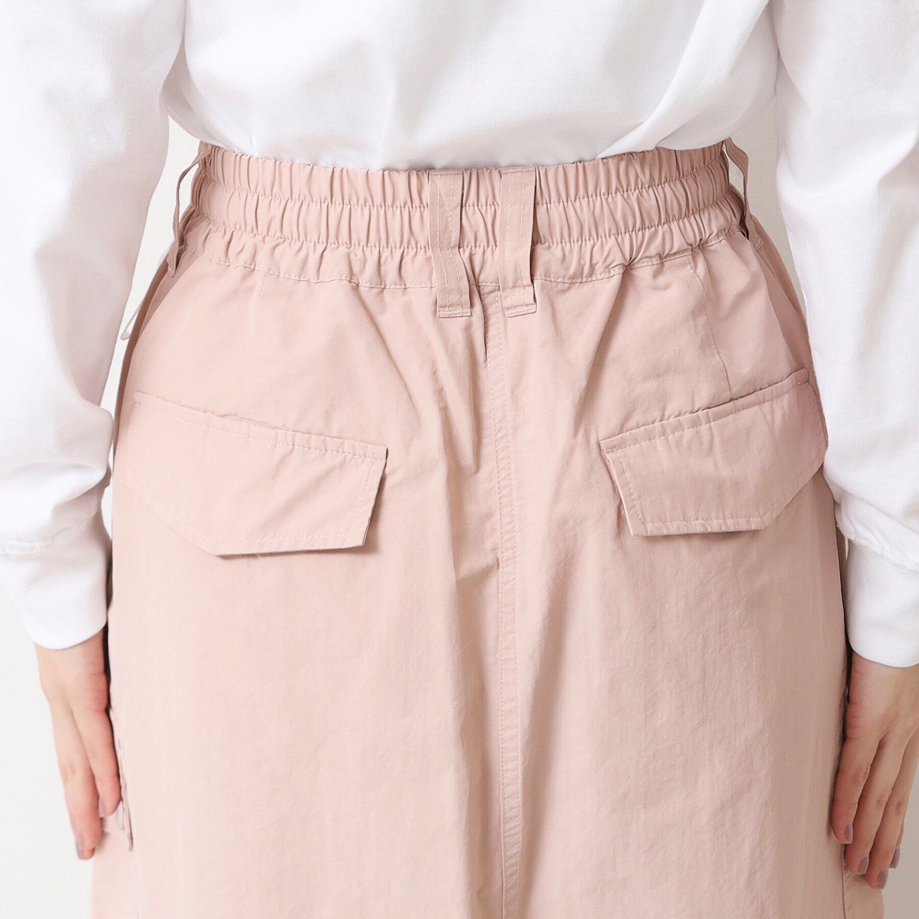 Dessin「【洗える・ウエストゴム】スピンドル付カーゴスカート」|スカート|