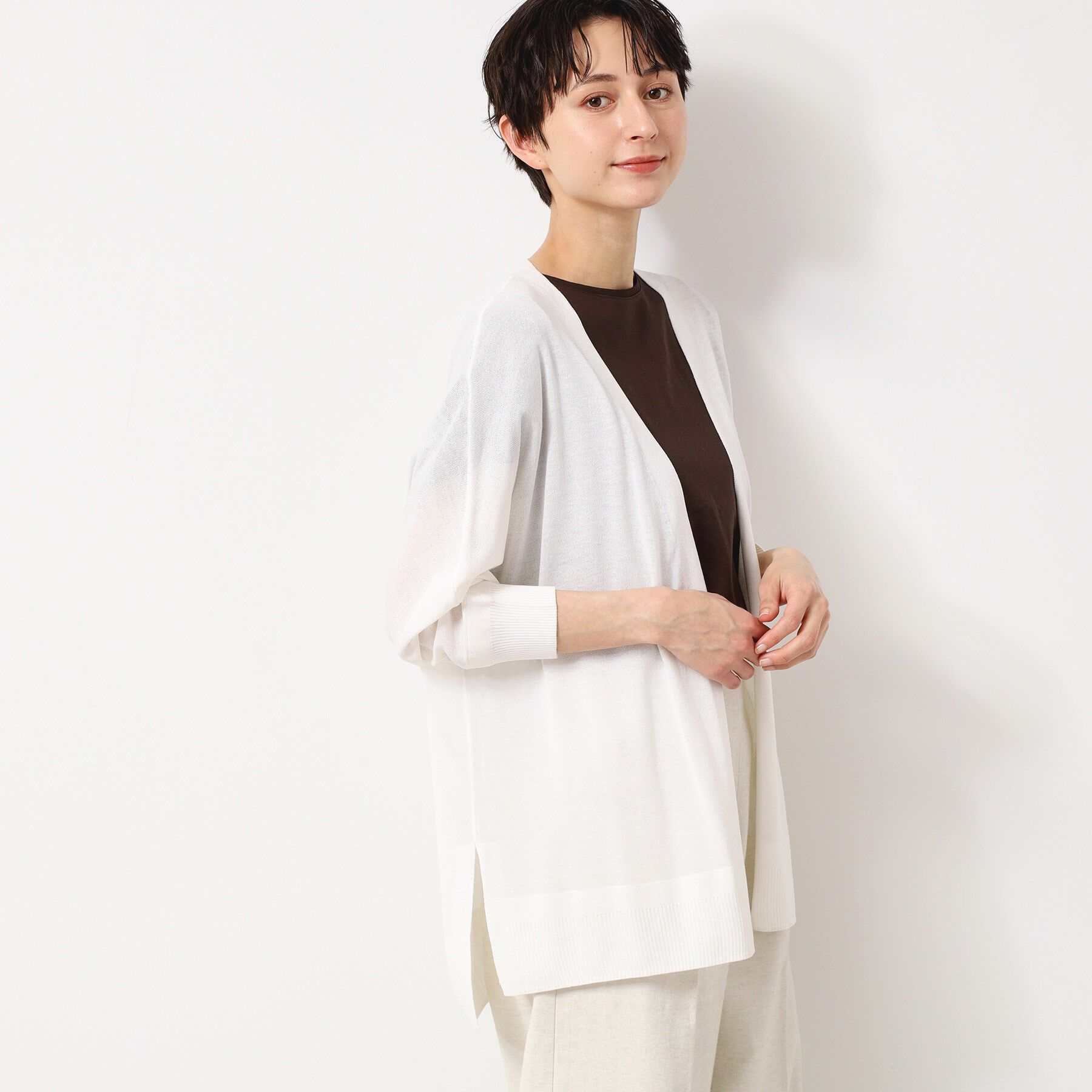 Dessin「【接触冷感・洗える】ドルマンスリーブひんやりカーディガン（S～L）」|カーディガン|