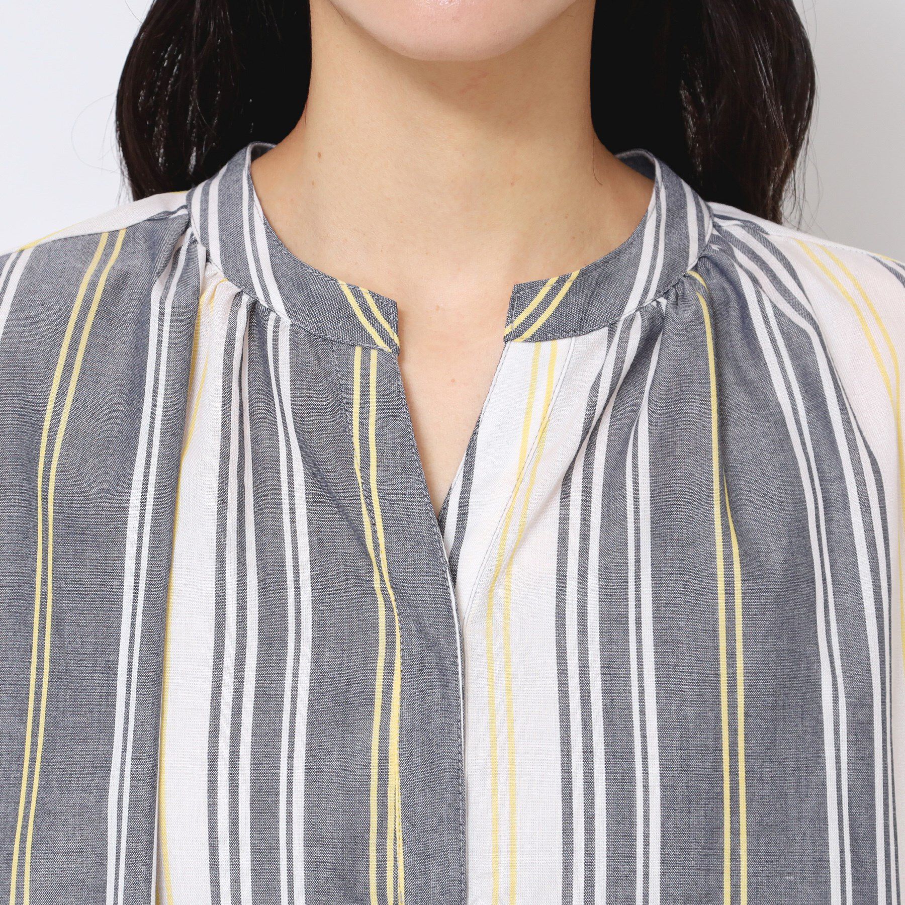 Dessin「【洗える】映えチェック柄スキッパ―ワンピース」|ワンピース|