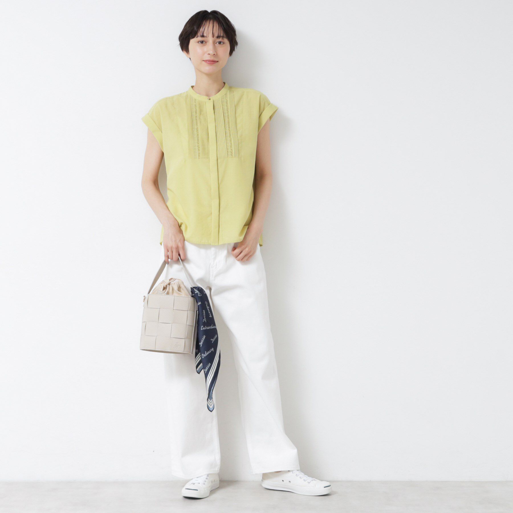 Dessin「【洗える】ピンタックデザインフレンチスリーブブラウス」|シャツ・ブラウス|