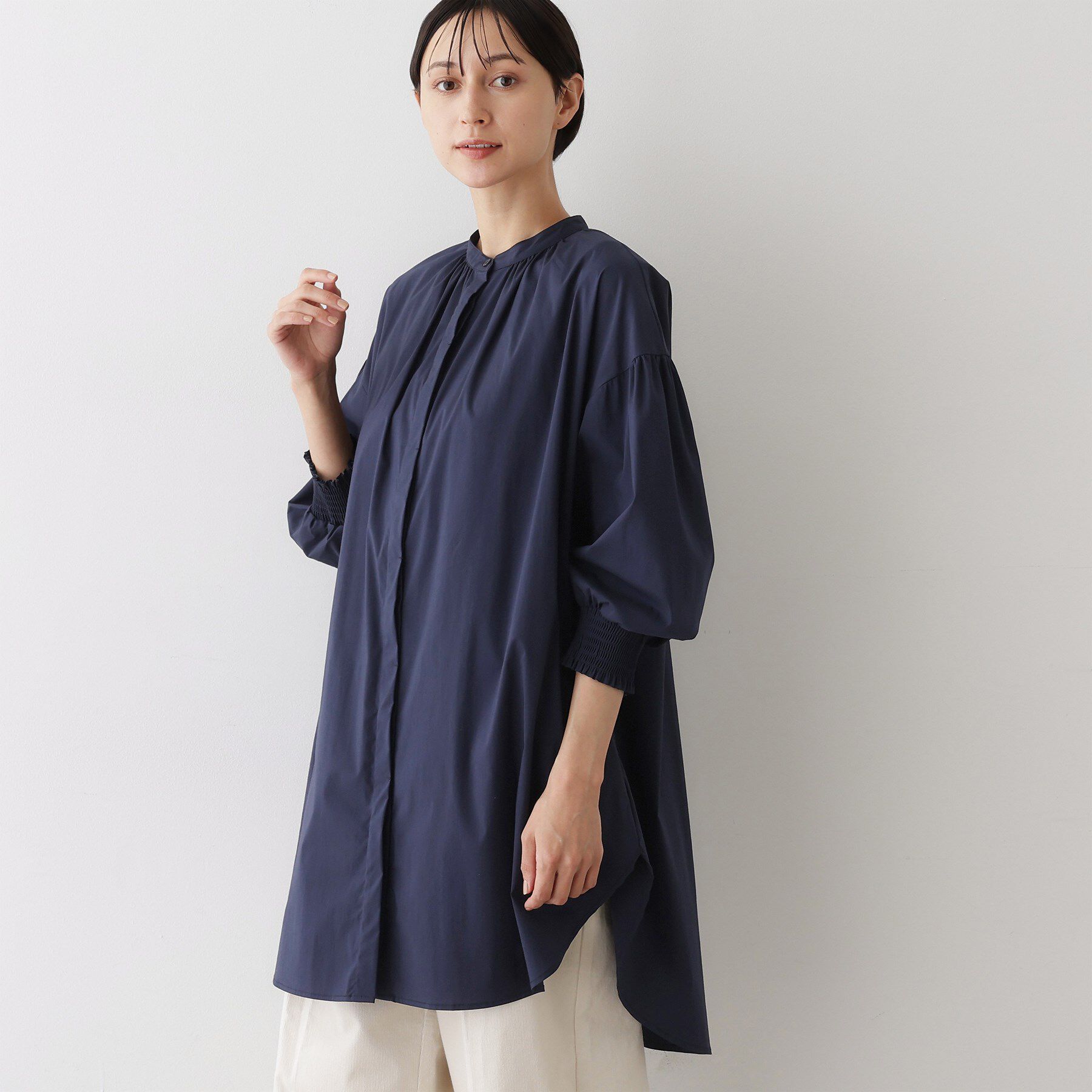 Dessin「【洗える】ラグランスリーブチュニックシャツ」|チュニック|