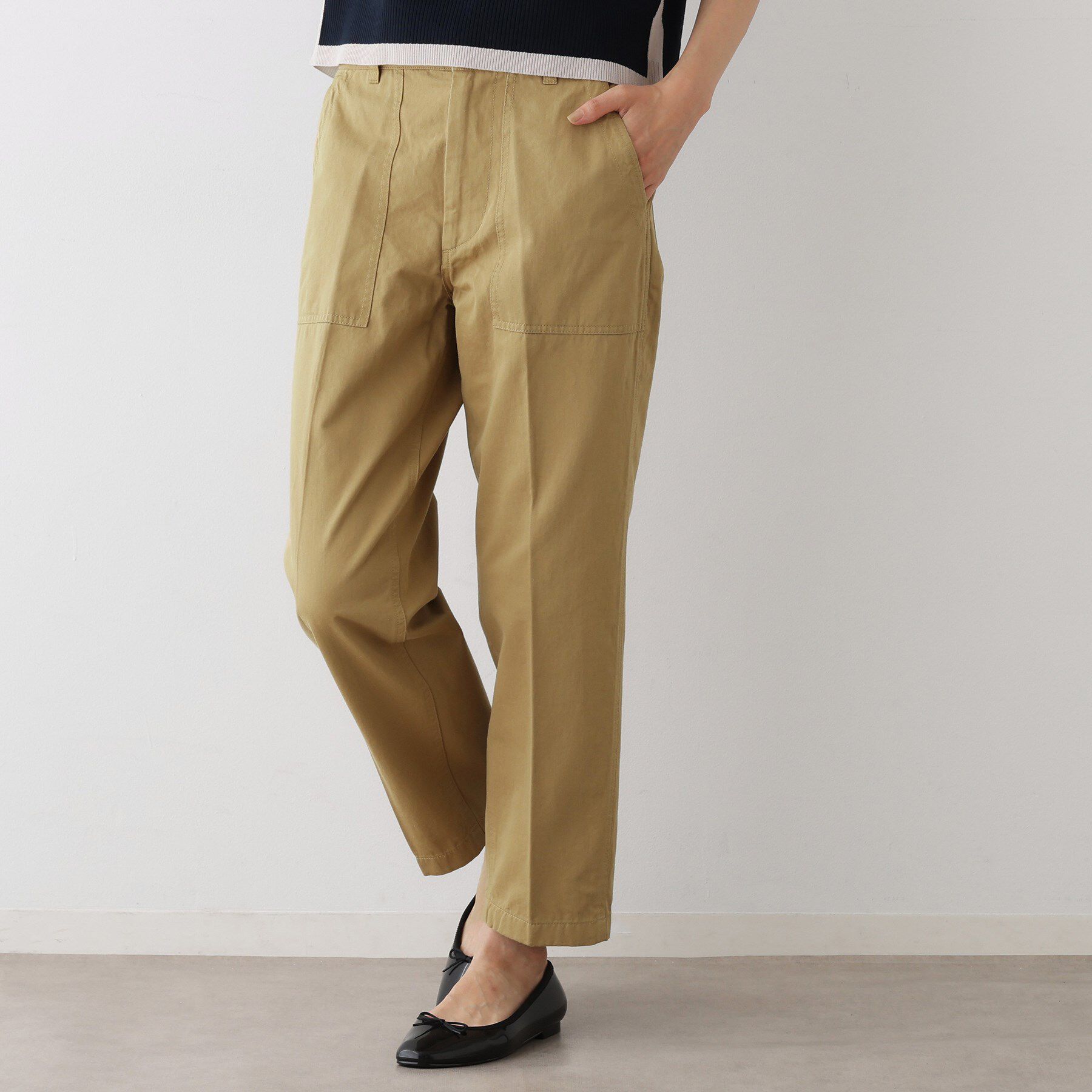 Dessin「【洗える】パッチポケットワークパンツ」|その他|ベージュ(052)