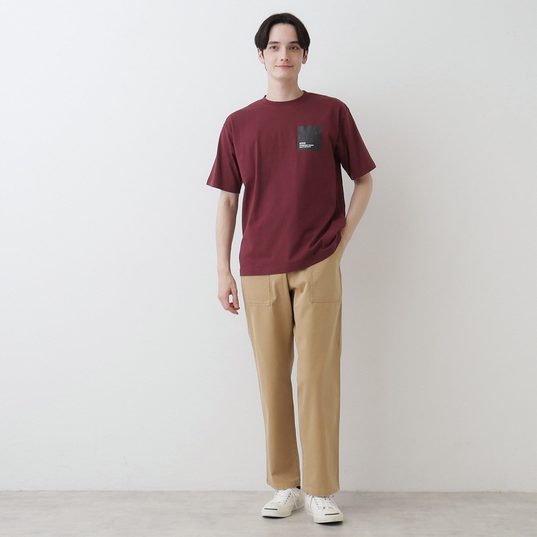 Dessin「【洗える】オーガニックコットンロゴ入り半袖Tシャツ」|Tシャツ・カットソー|