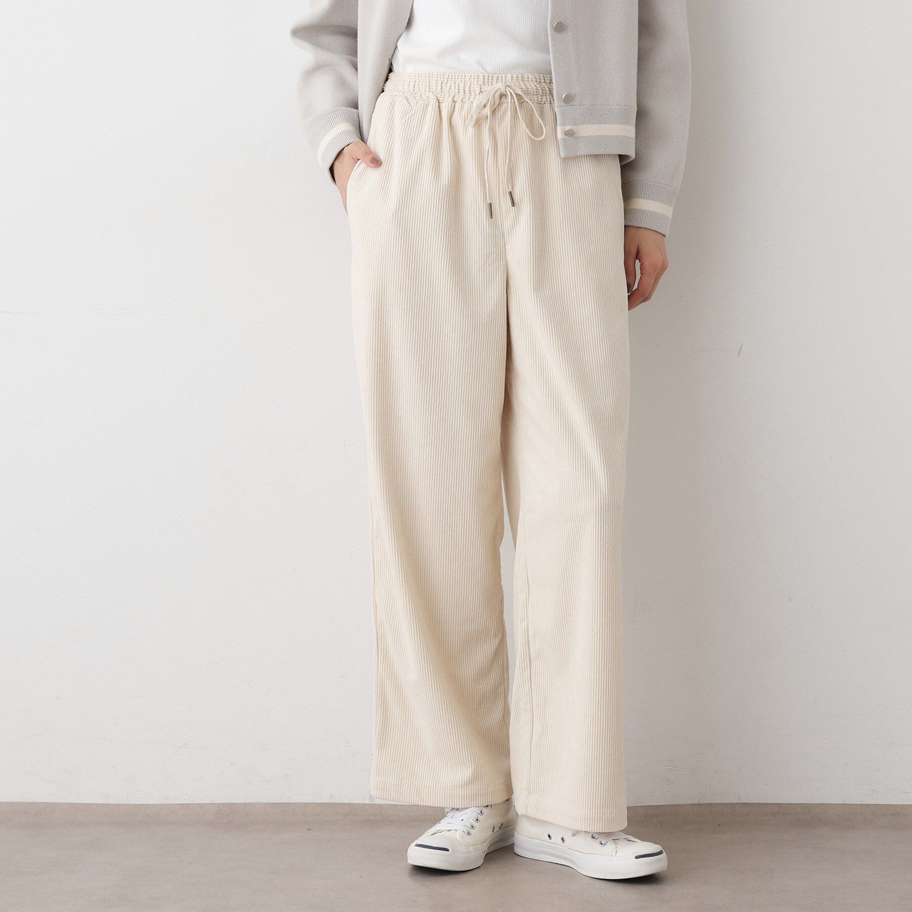 Dessin「【ウエストゴム・洗える】ソフトコーデュロイイージーパンツ」|その他|