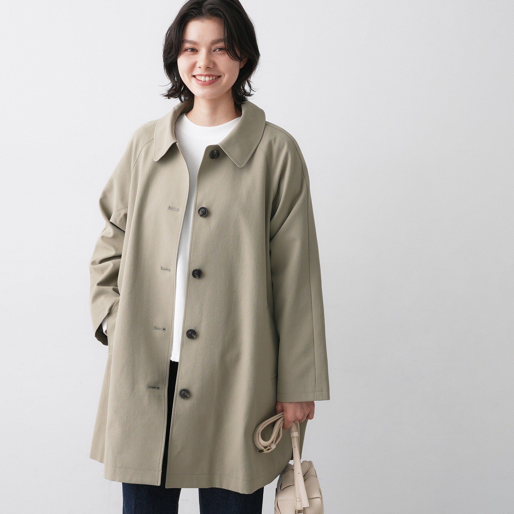 Dessin「【花粉ガード/撥水加工/洗える】ステンカラースプリングコート」|ステンカラーコート|