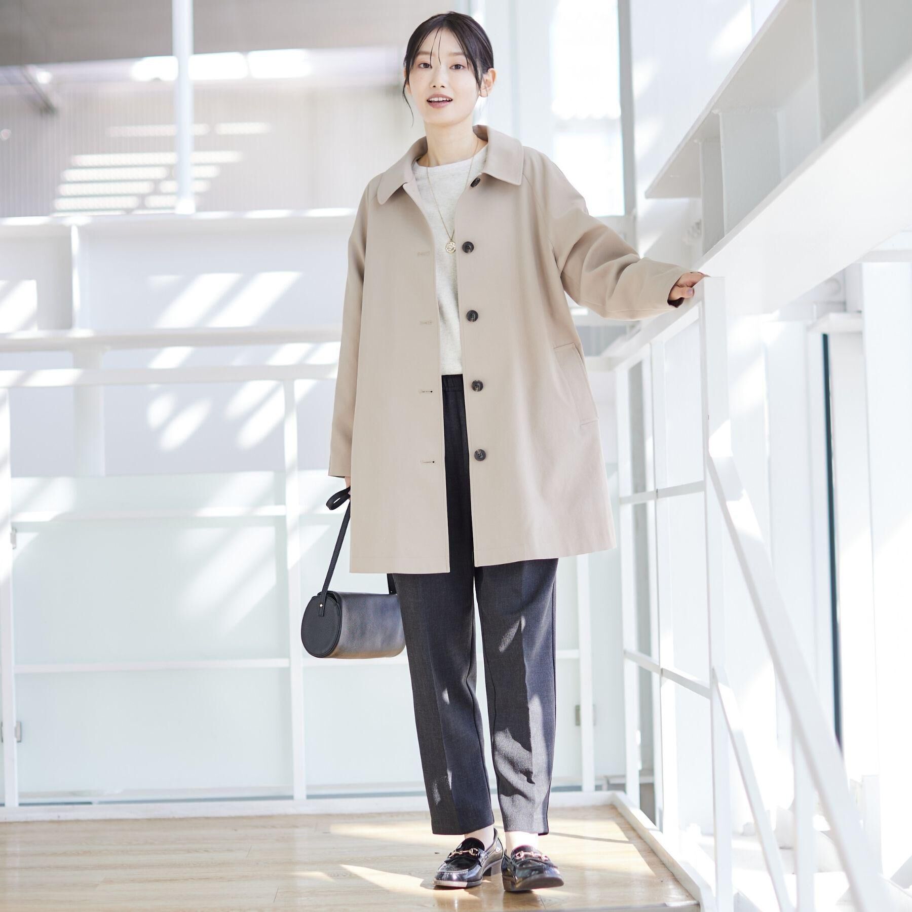 Dessin「【花粉ガード/撥水加工/洗える】ステンカラースプリングコート」|ステンカラーコート|