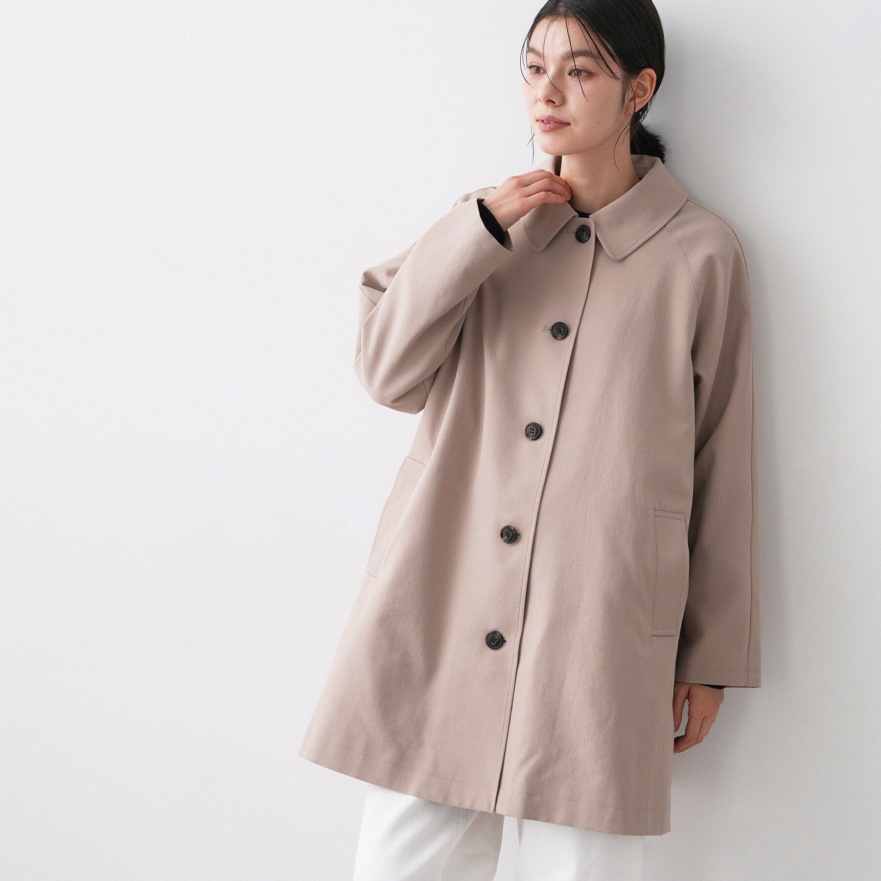 Dessin「【花粉ガード/撥水加工/洗える】ステンカラースプリングコート」|ステンカラーコート|