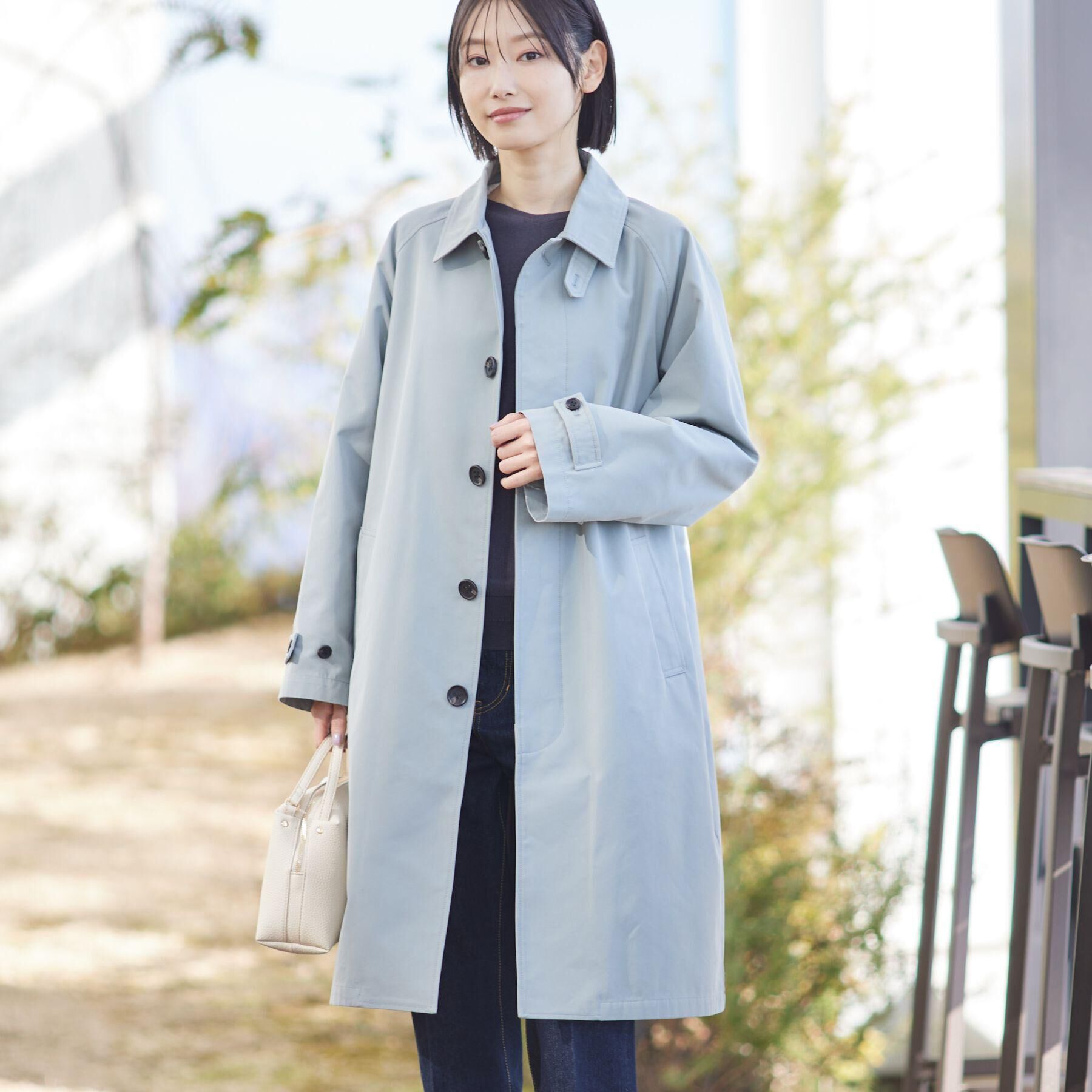 Dessin「【ユニセックス】シャンブレートレンチコート」|トレンチコート|ブルー(092)