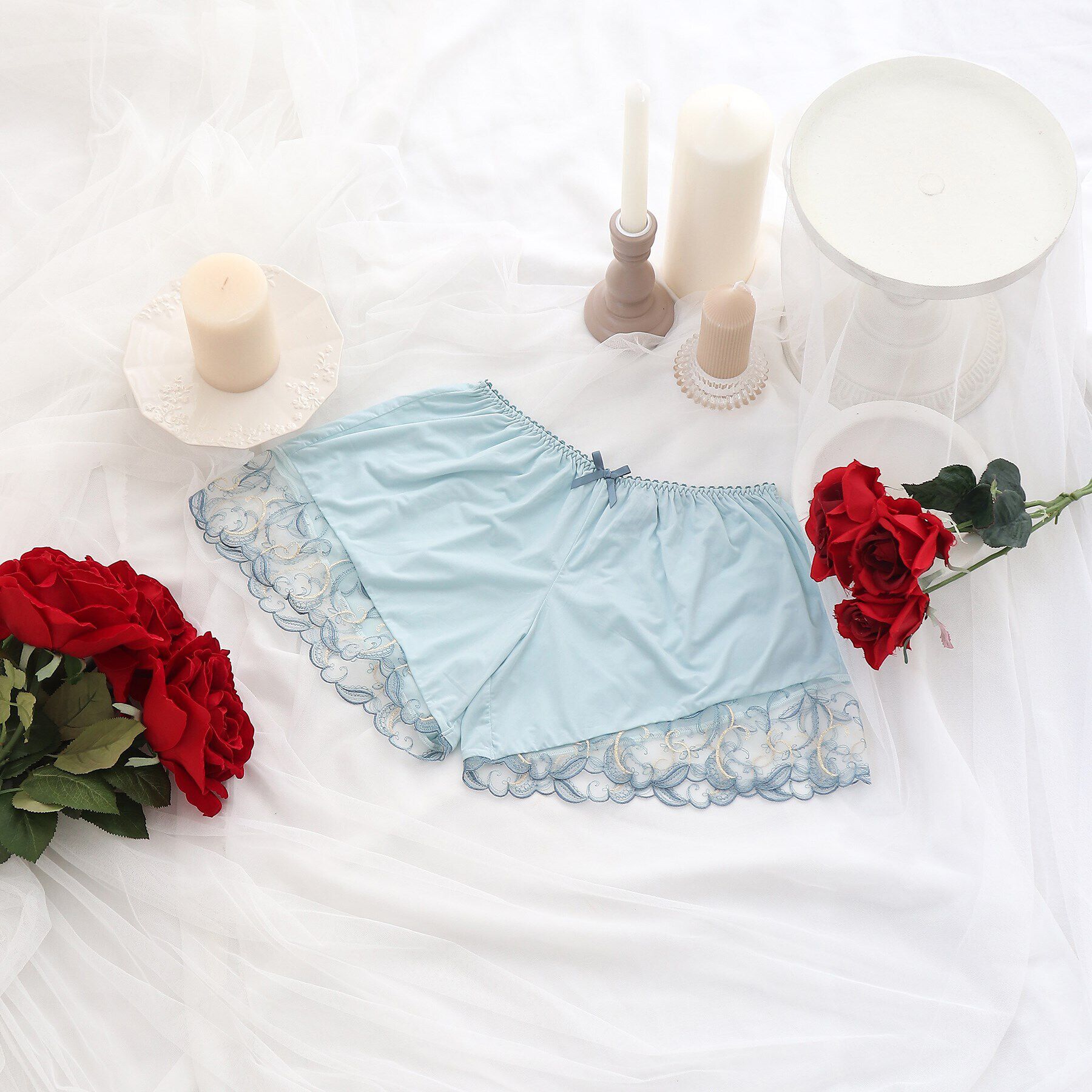 Risa Magli「アリアナ タップパンツ」|インナー|ブルー(092)