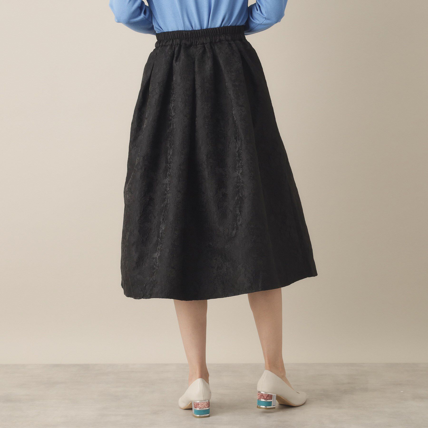 ITS&rsquo;DEMO「【通勤／後ろウエストゴム／手洗い可】ジャカードタックスカート」|スカート|