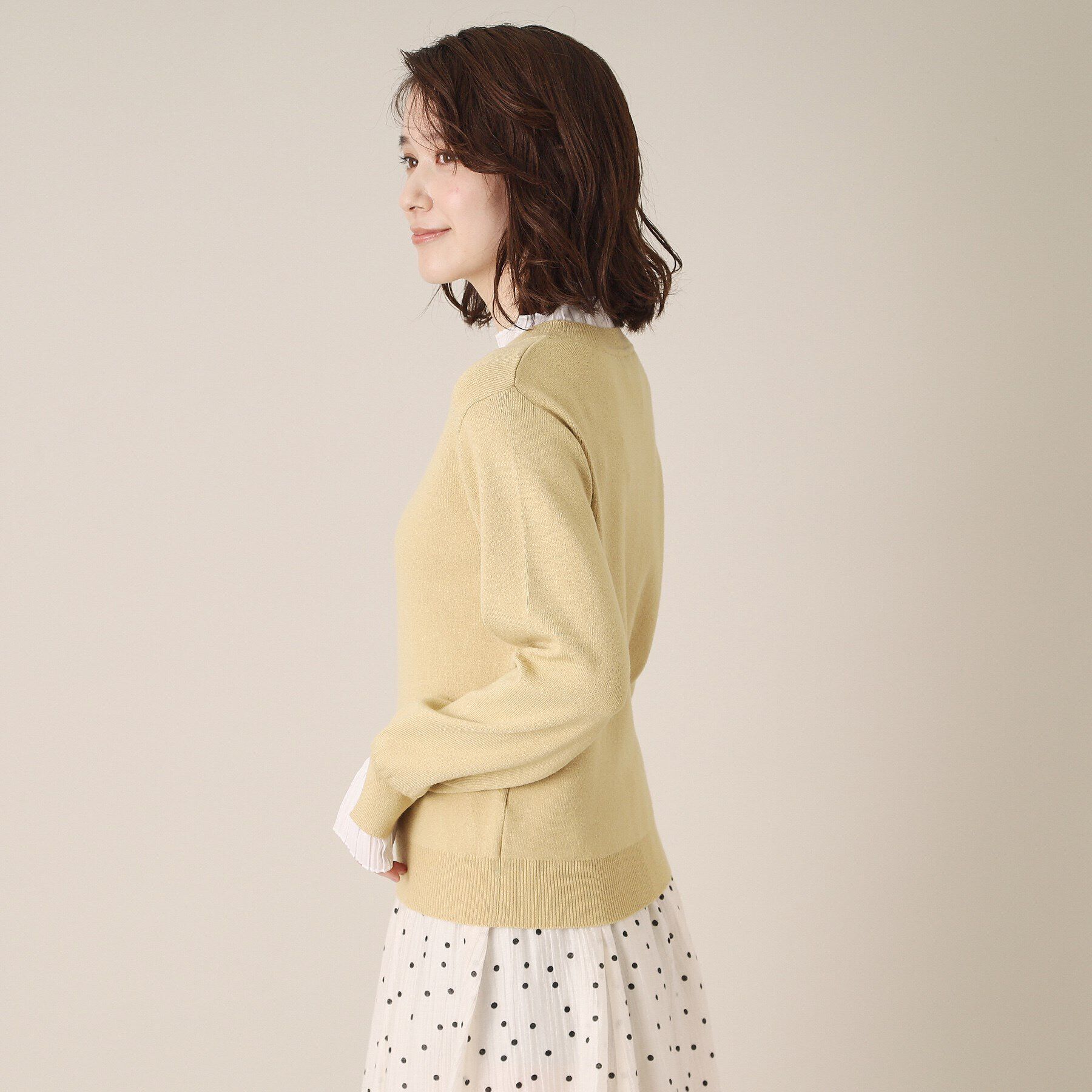 ITS&rsquo;DEMO「【手洗い可／通勤】プリーツフリル襟ニット」|ニット・セーター|
