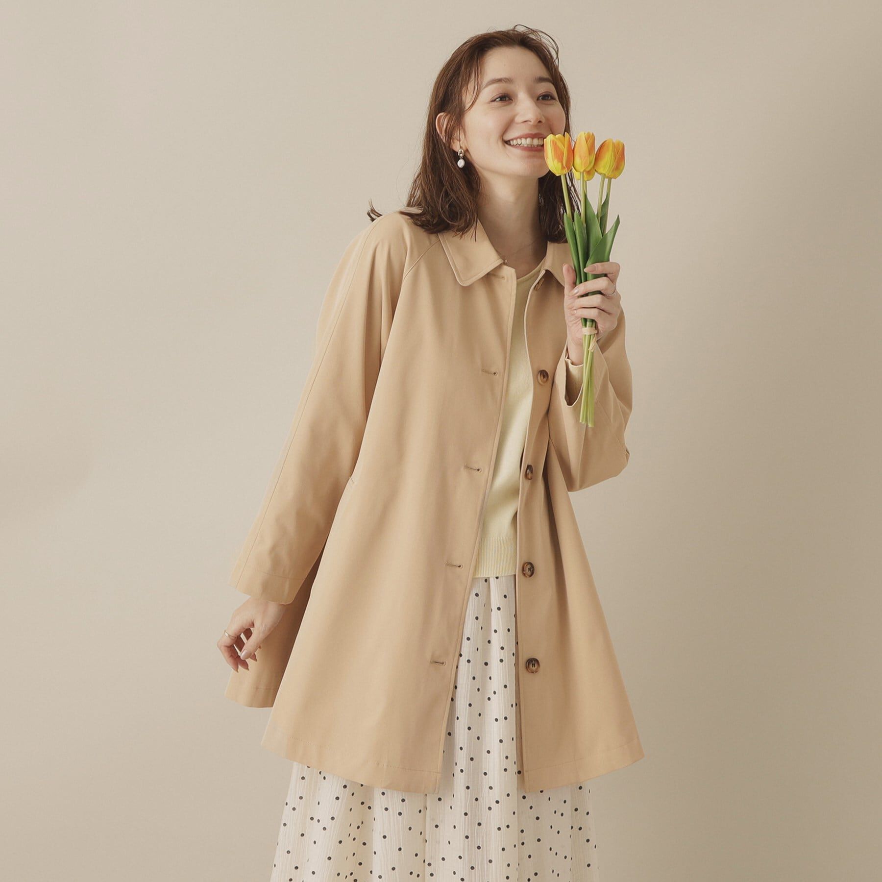 ITS&rsquo;DEMO「【撥水／通勤】ステンカラーコート」|ステンカラーコート|ベージュ(052)