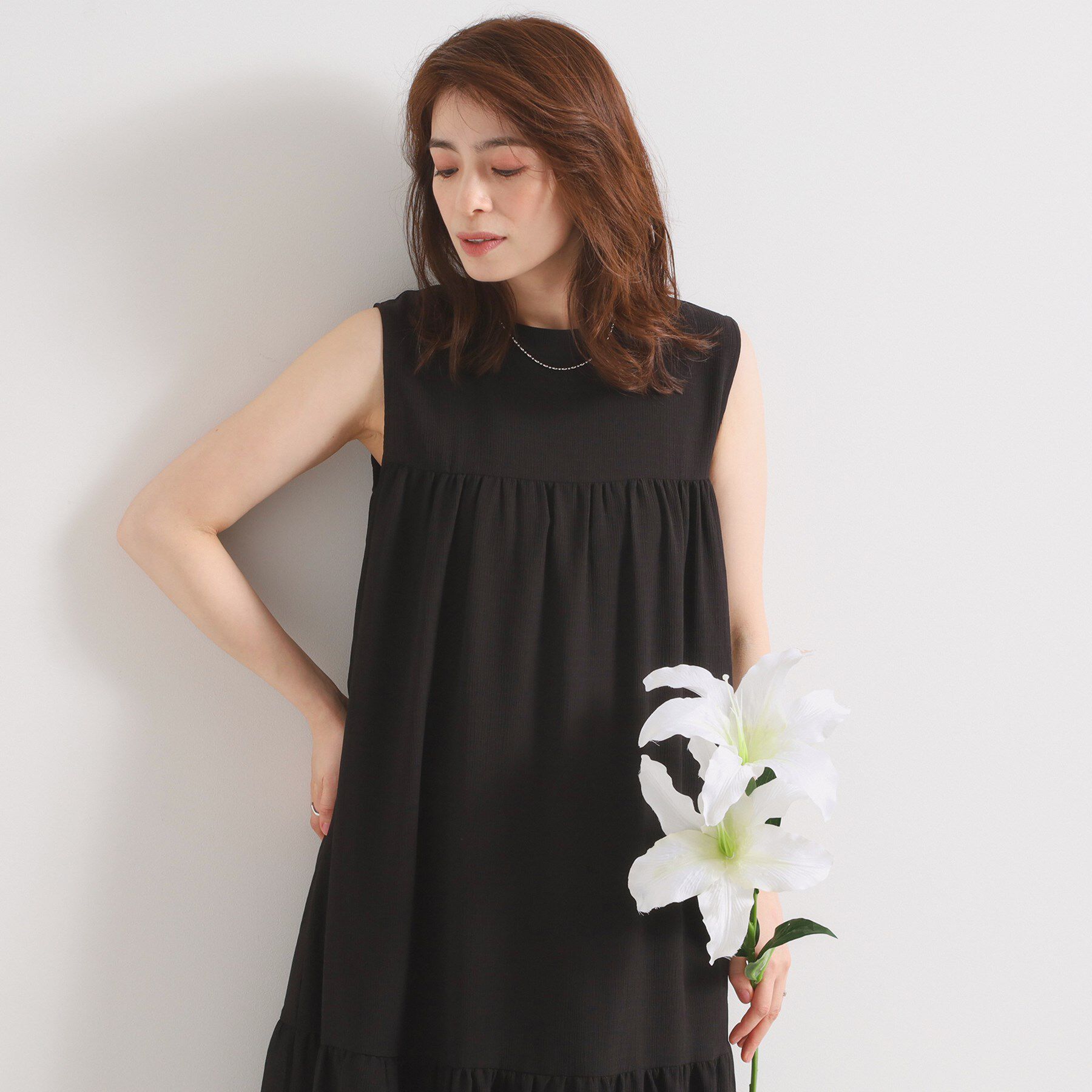 ITS&rsquo;DEMO「【洗濯機OK】マキシ丈ワンピース」|ワンピース|