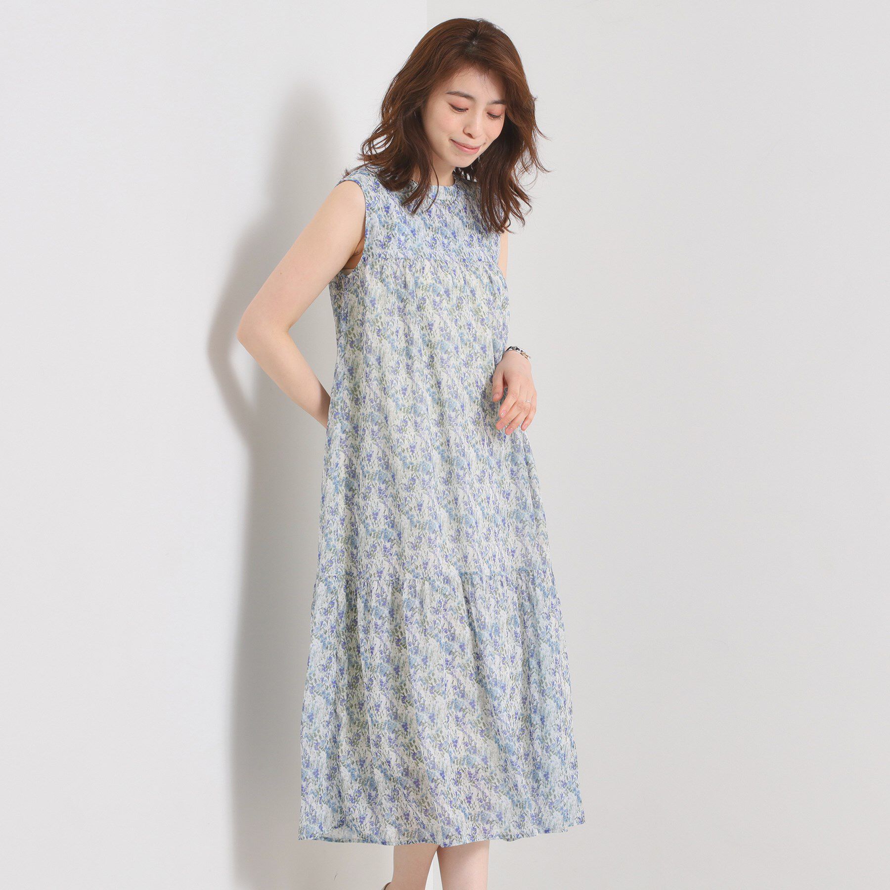 ITS&rsquo;DEMO「【洗濯機OK】マキシ丈ワンピース」|ワンピース|