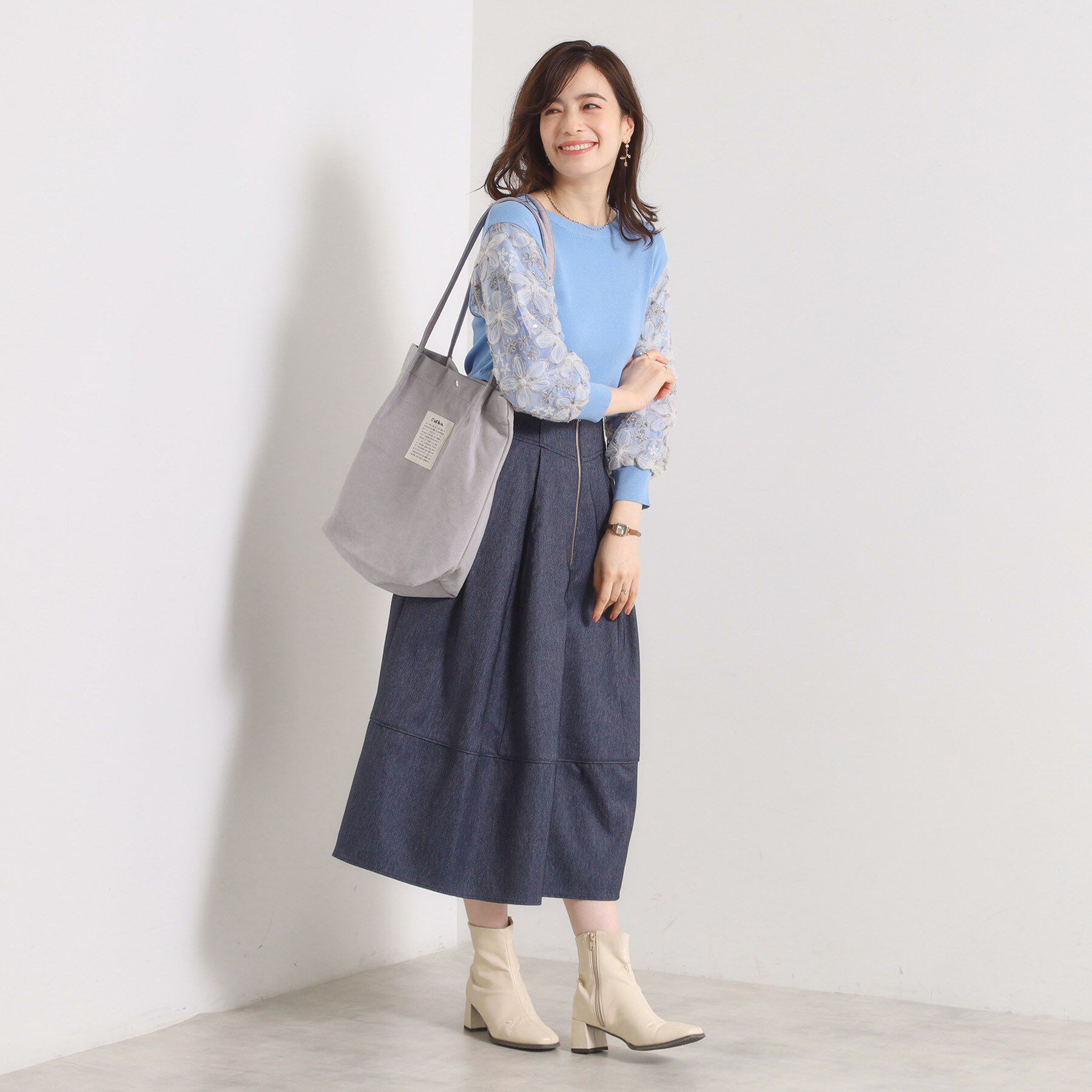 ITS&rsquo;DEMO「【A4対応】スエードハンドルタックトート」|トートバッグ|