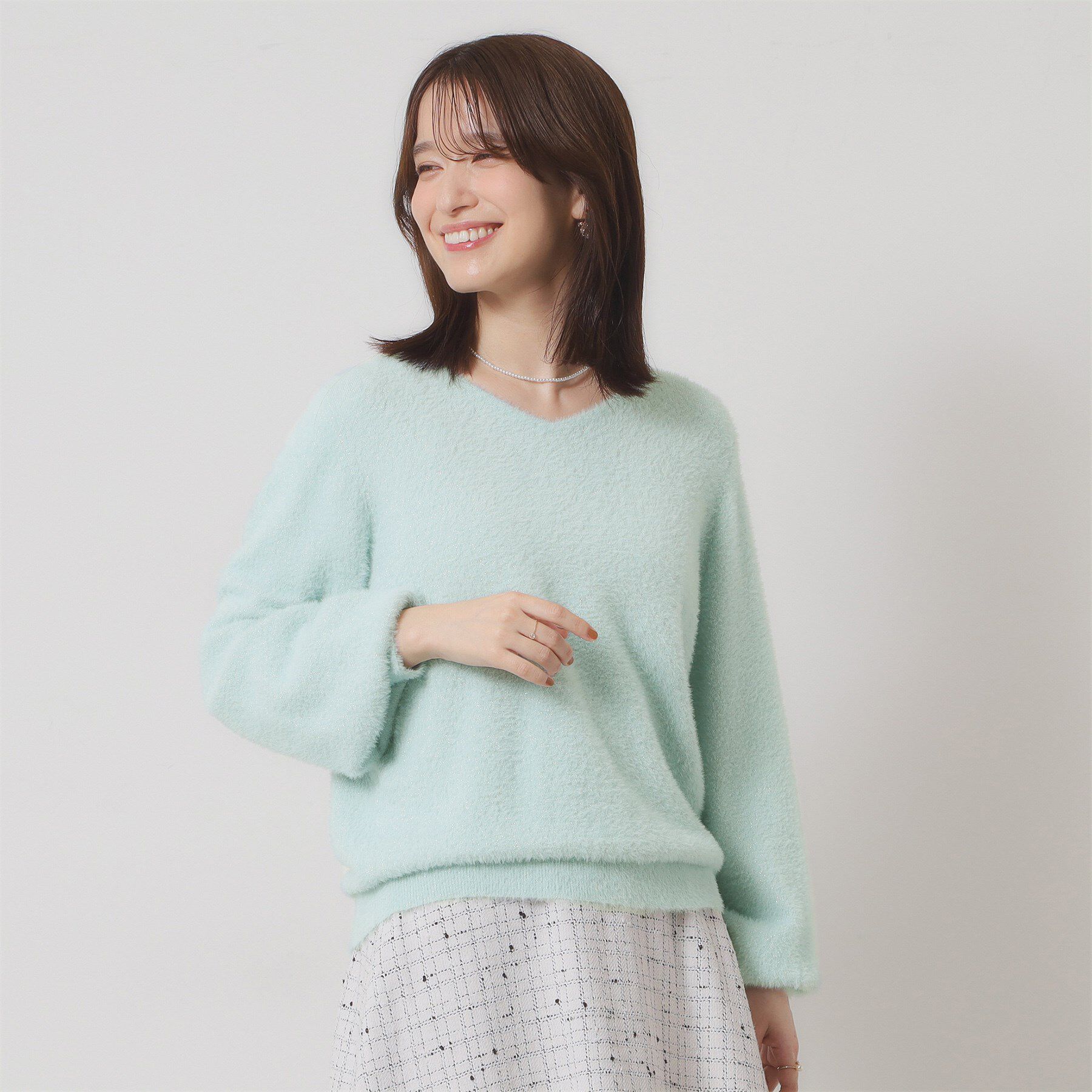 ITS&rsquo;DEMO「【手洗い可】ラメフェザーヤーンニット」|ニット・セーター|