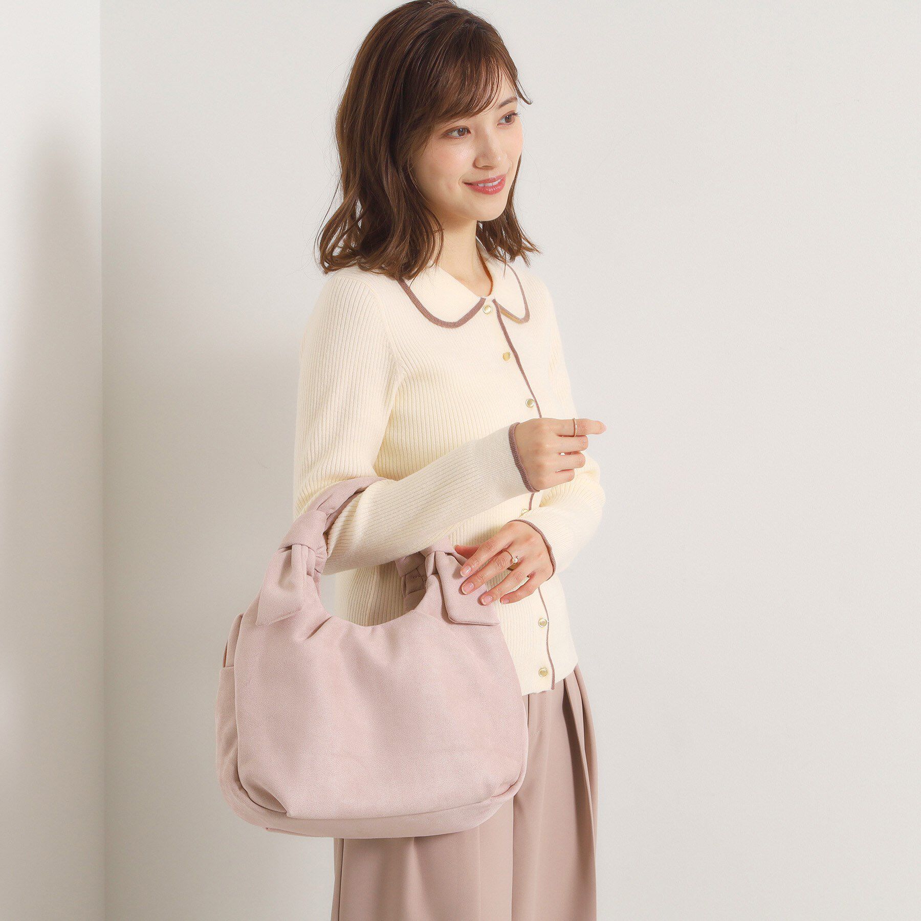 ITS&rsquo;DEMO「フェイクスエード2WAYトート」|トートバッグ|