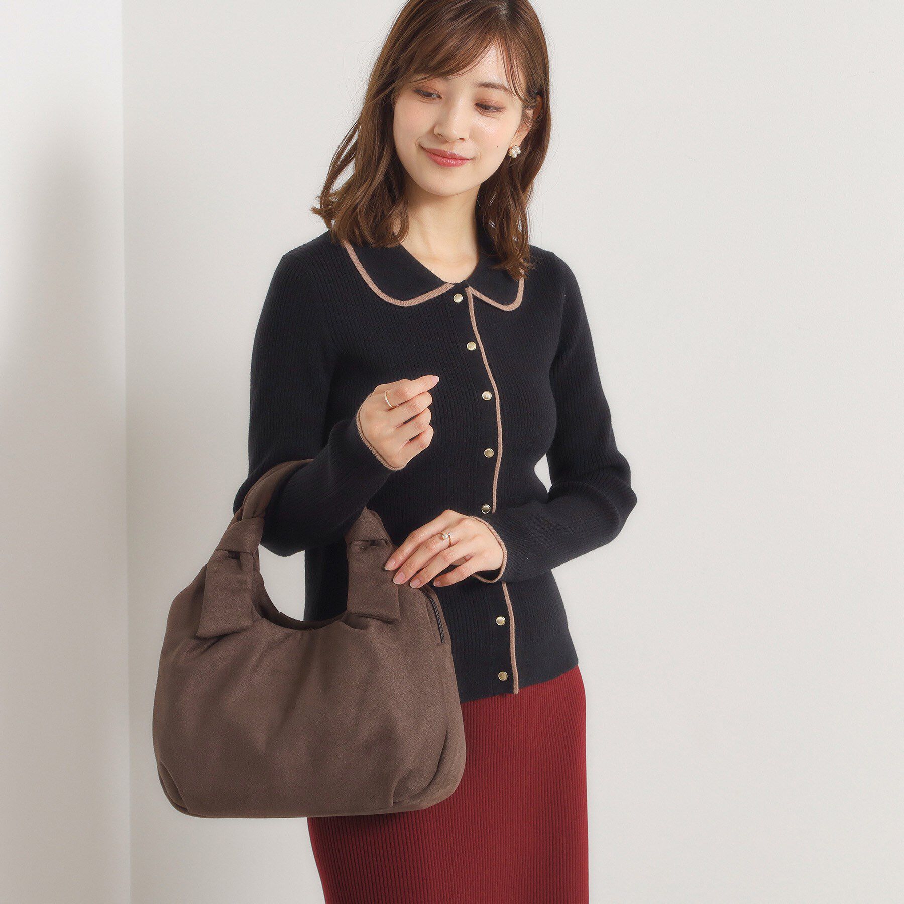 ITS&rsquo;DEMO「フェイクスエード2WAYトート」|トートバッグ|