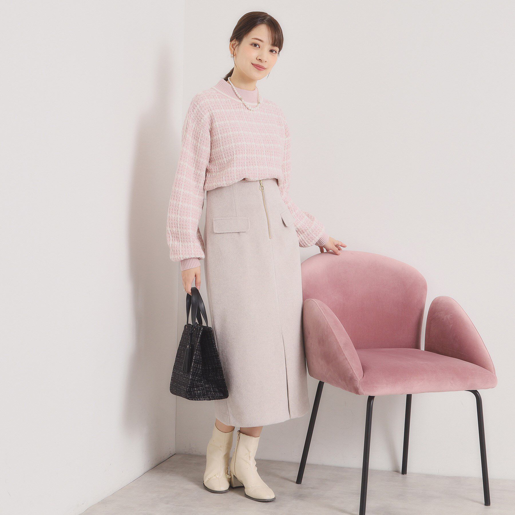 ITS&rsquo;DEMO「【手洗い可】ツイードニット」|ニット・セーター|