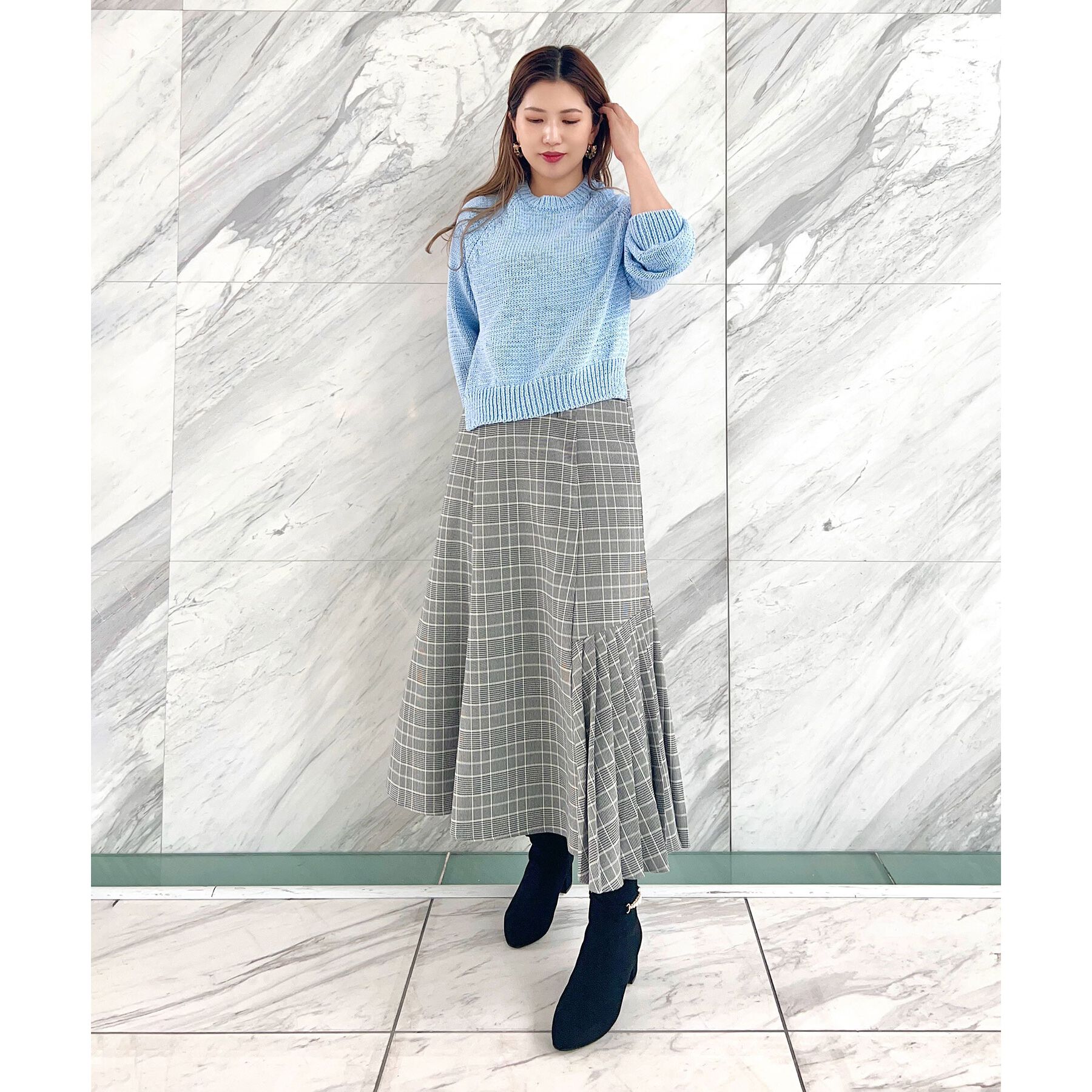 ESPERANZA「アーモンドトゥサイドフェイクパールショートブーツ」|ショートブーツ|