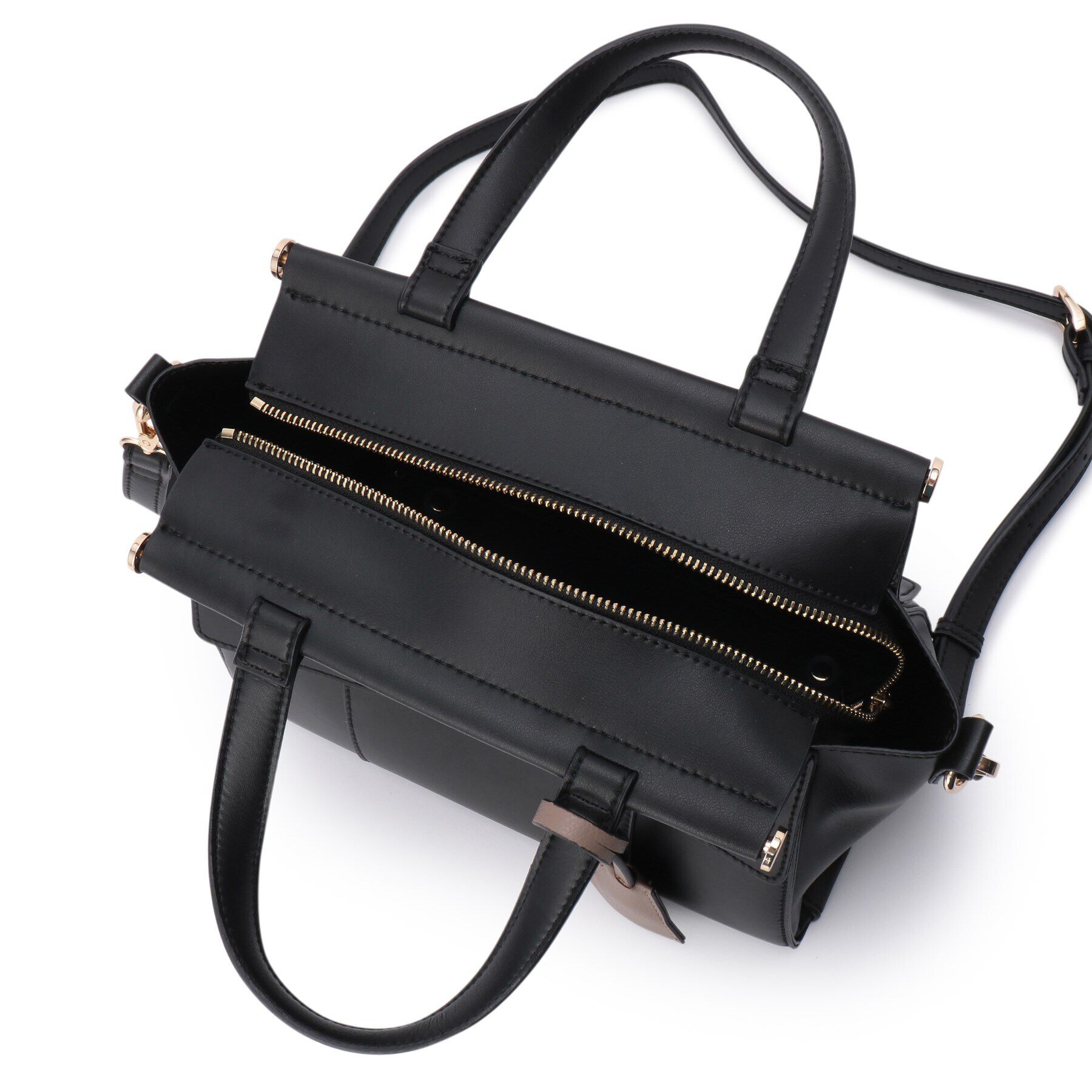 ESPERANZA「＼ガバッと開く／ダブルフラップ2WAYハンドバッグ」|ハンドバッグ|