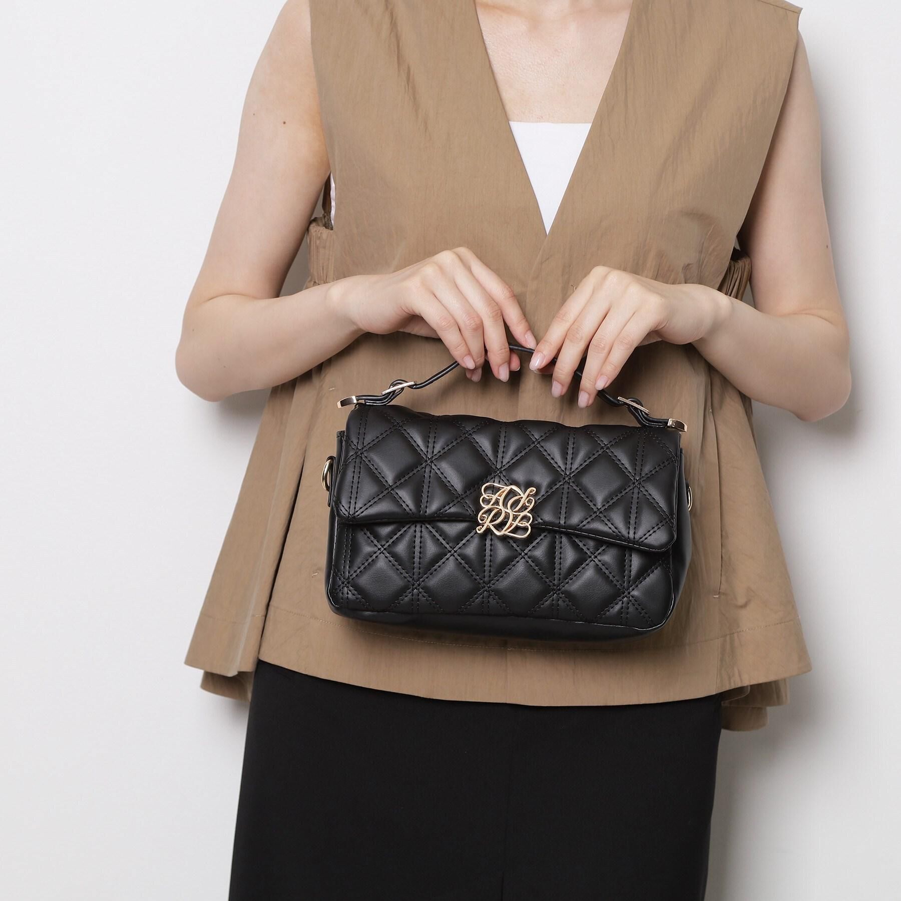 Ober Tashe「2WAYキルティングショルダーバッグ」|ショルダー・メッセンジャー|ブラック(019)