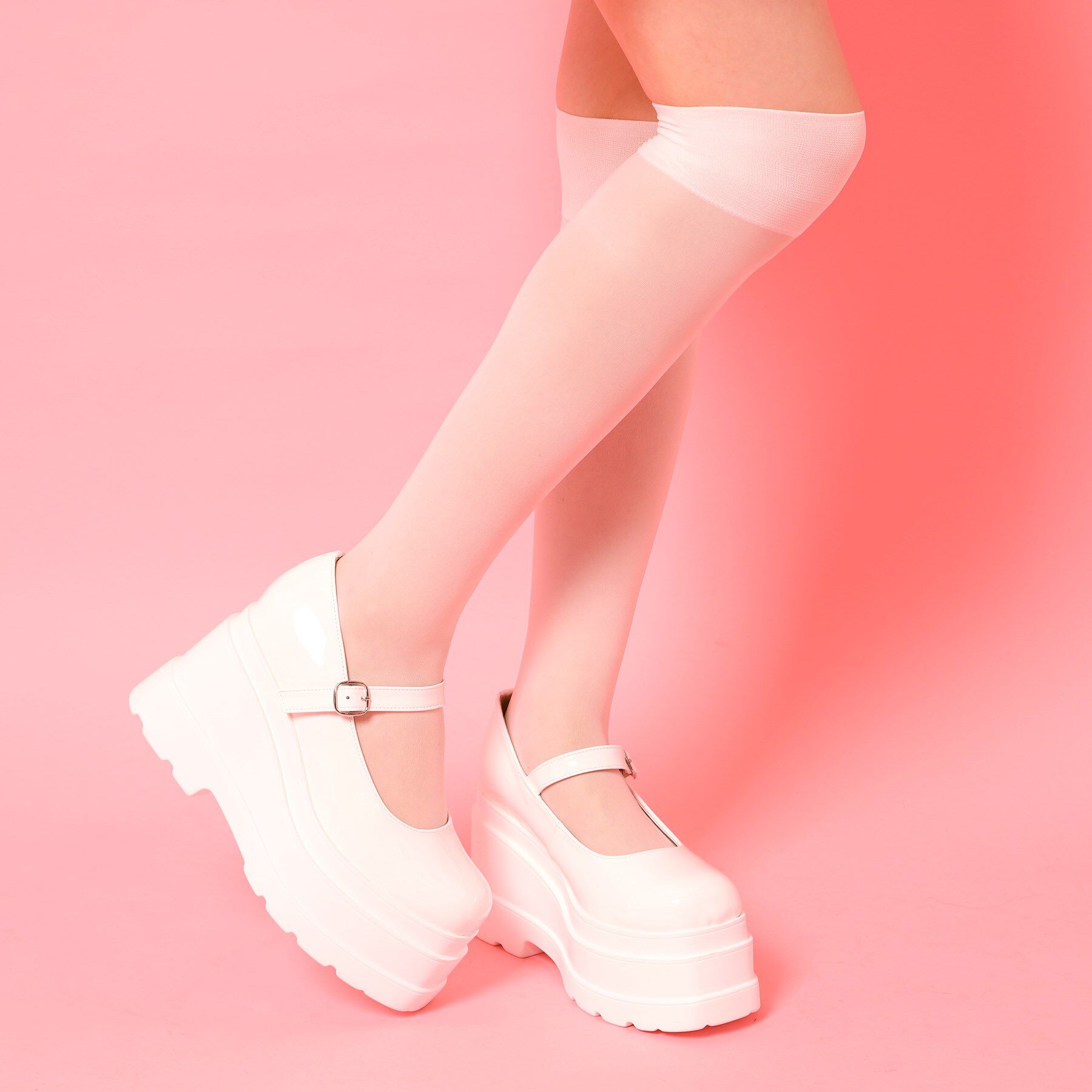 csT&P「ストラップ厚底パンプス」|パンプス|ホワイト(201)