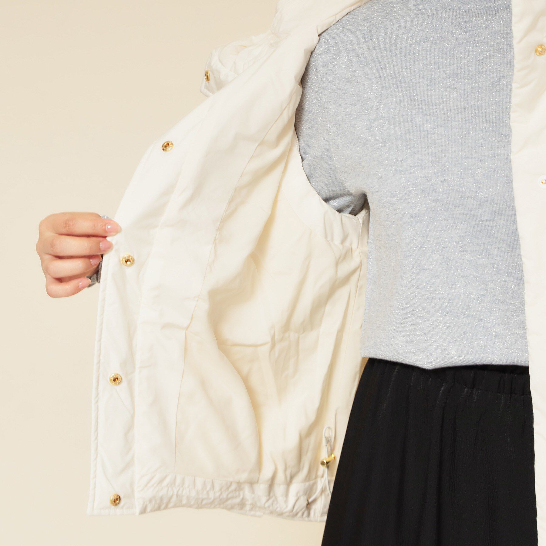 SunaUna「【フード付き／2色展開】ダウンベスト」|ダウンベスト・ベスト|