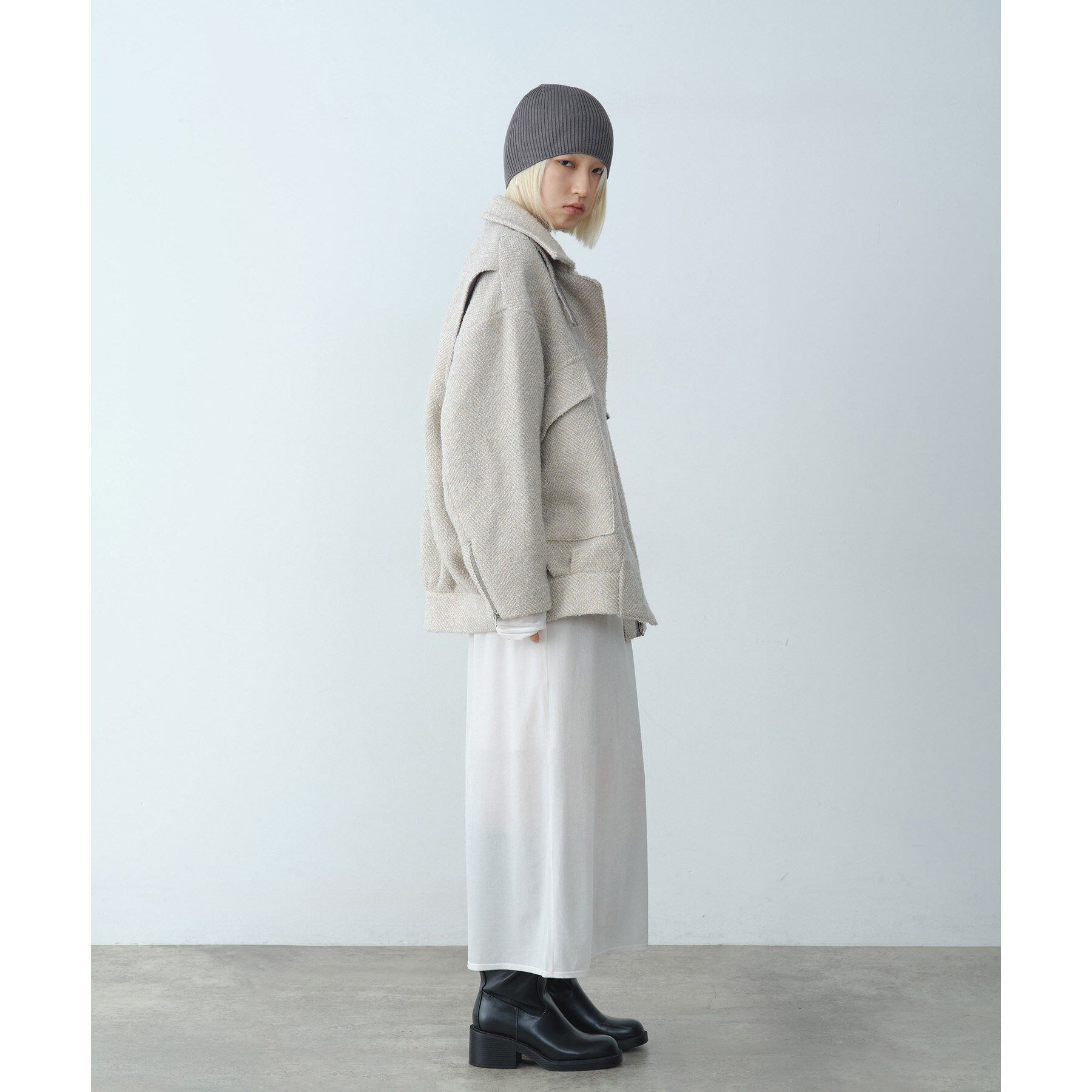 CODE A「oversized tweed blouson」|ダウン|