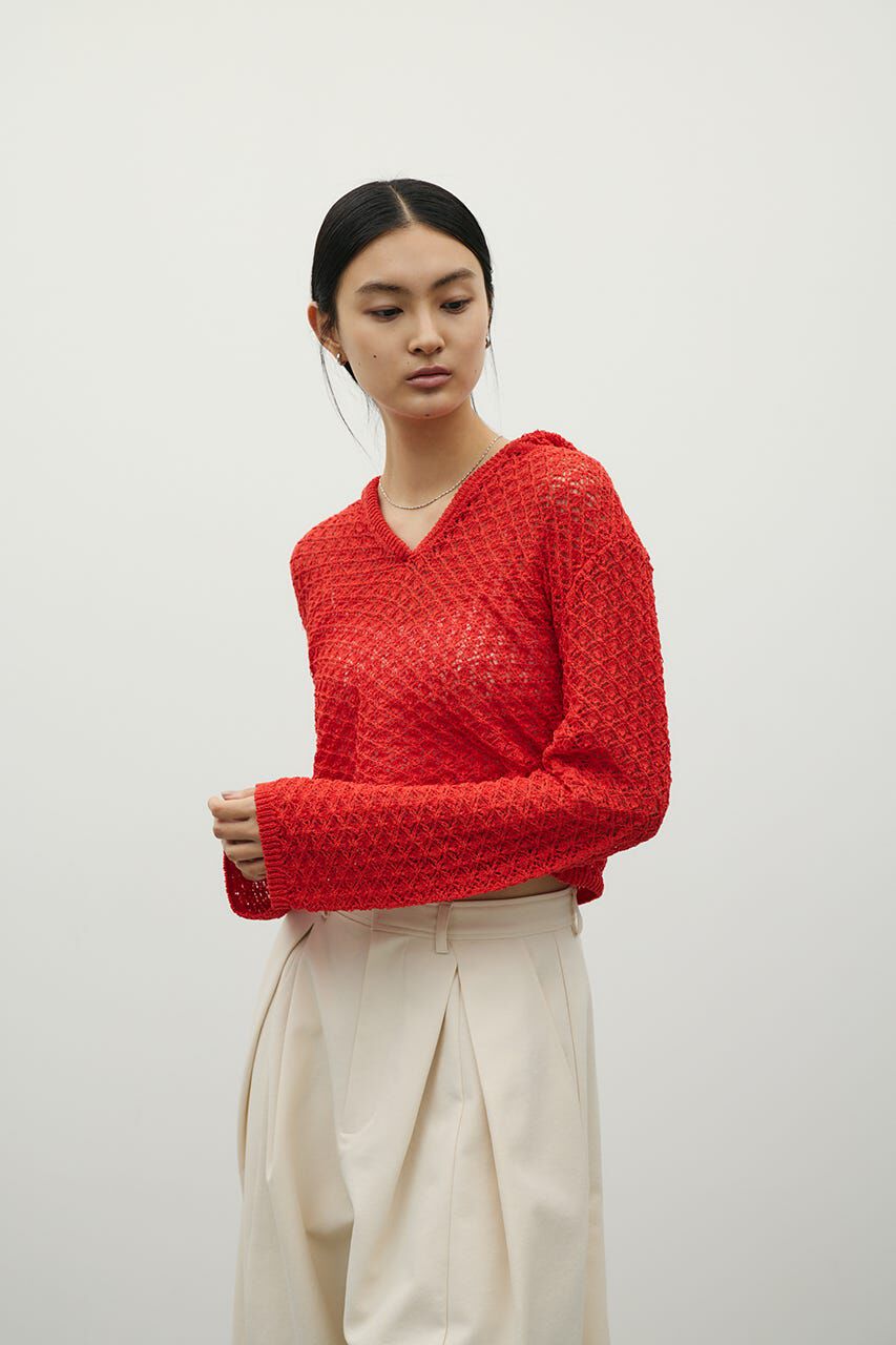 STYLEMIXER「アイレットレースフーディー」|ニット・セーター|