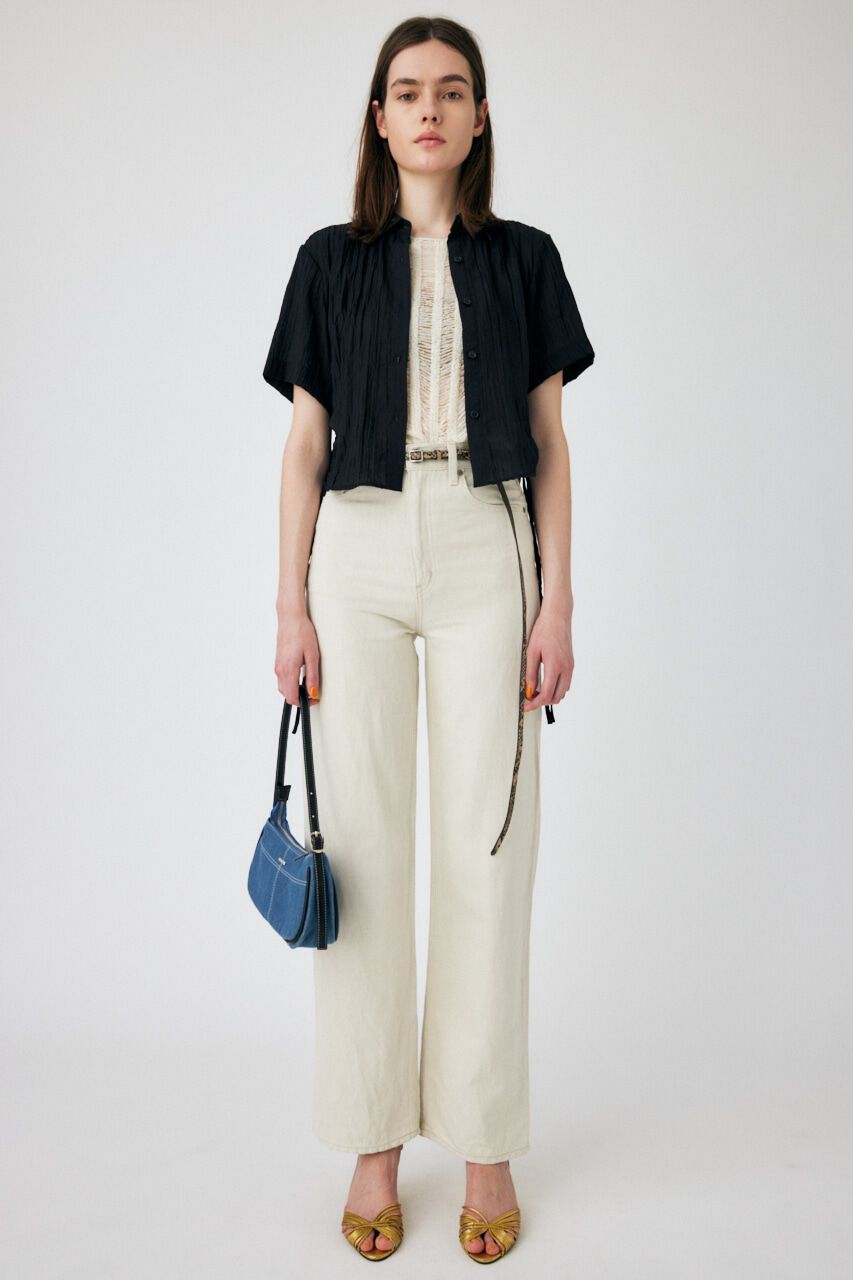 MOUSSY「SIDE GATHER H／S シャツ」|シャツ・ブラウス|