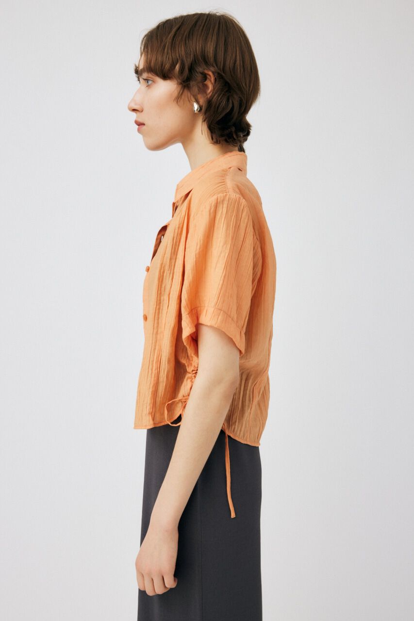 MOUSSY「SIDE GATHER H／S シャツ」|シャツ・ブラウス|