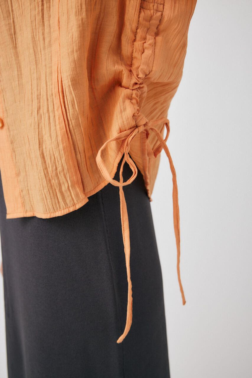 MOUSSY「SIDE GATHER H／S シャツ」|シャツ・ブラウス|