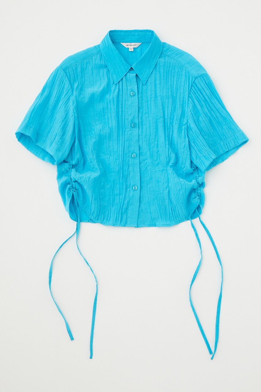 MOUSSY「SIDE GATHER H／S シャツ」|シャツ・ブラウス|