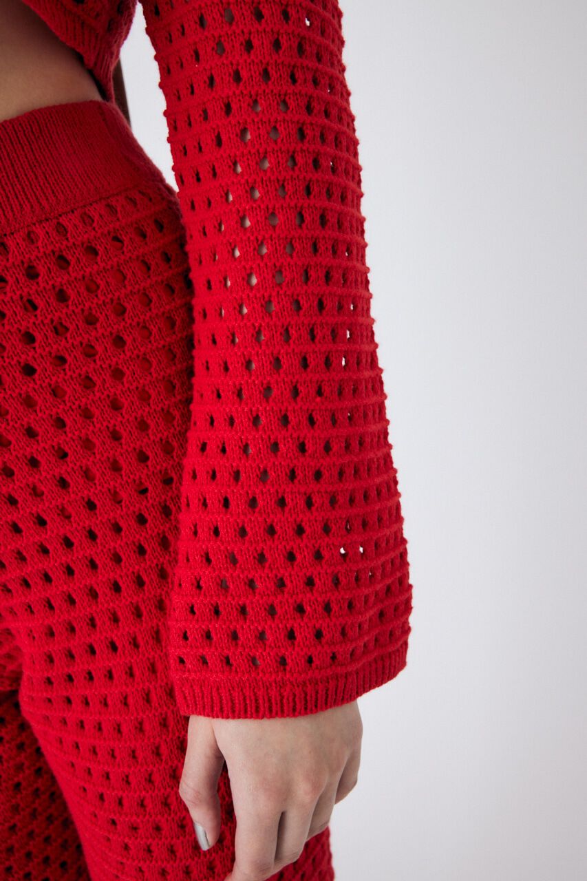 MOUSSY「CROCHET CROPPED トップス」|ニット・セーター|