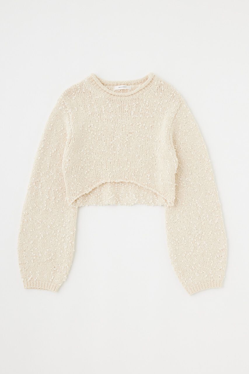 MOUSSY「WIDE SLEEVE CROPPED ニット」|ニット・セーター|