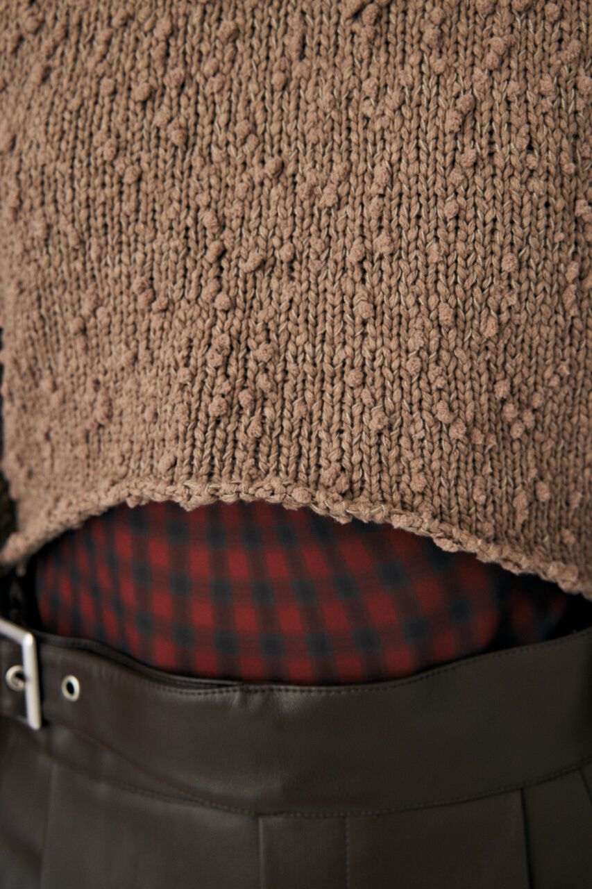 MOUSSY「WIDE SLEEVE CROPPED ニット」|ニット・セーター|