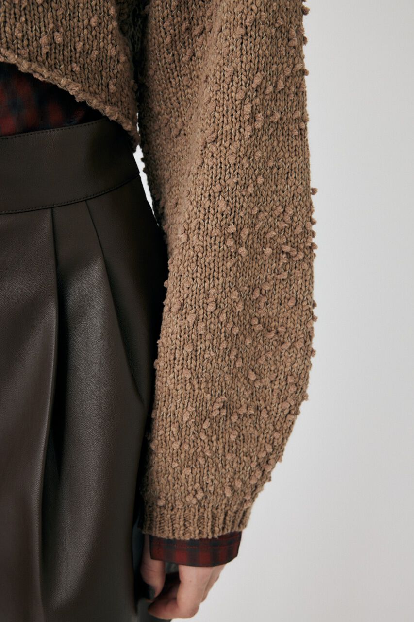 MOUSSY「WIDE SLEEVE CROPPED ニット」|ニット・セーター|