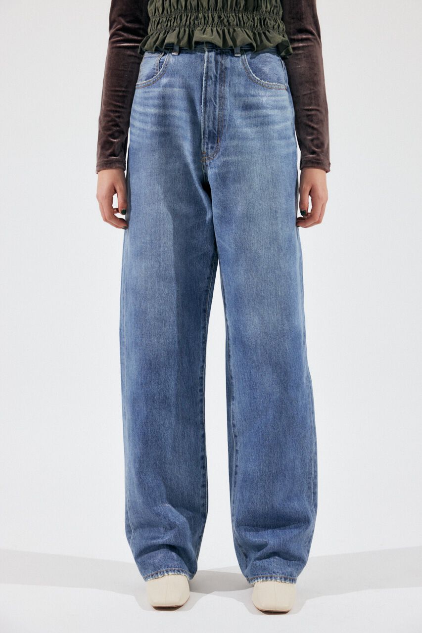 MOUSSY「HW COATED LOOSE STRAIGHT」|デニム|
