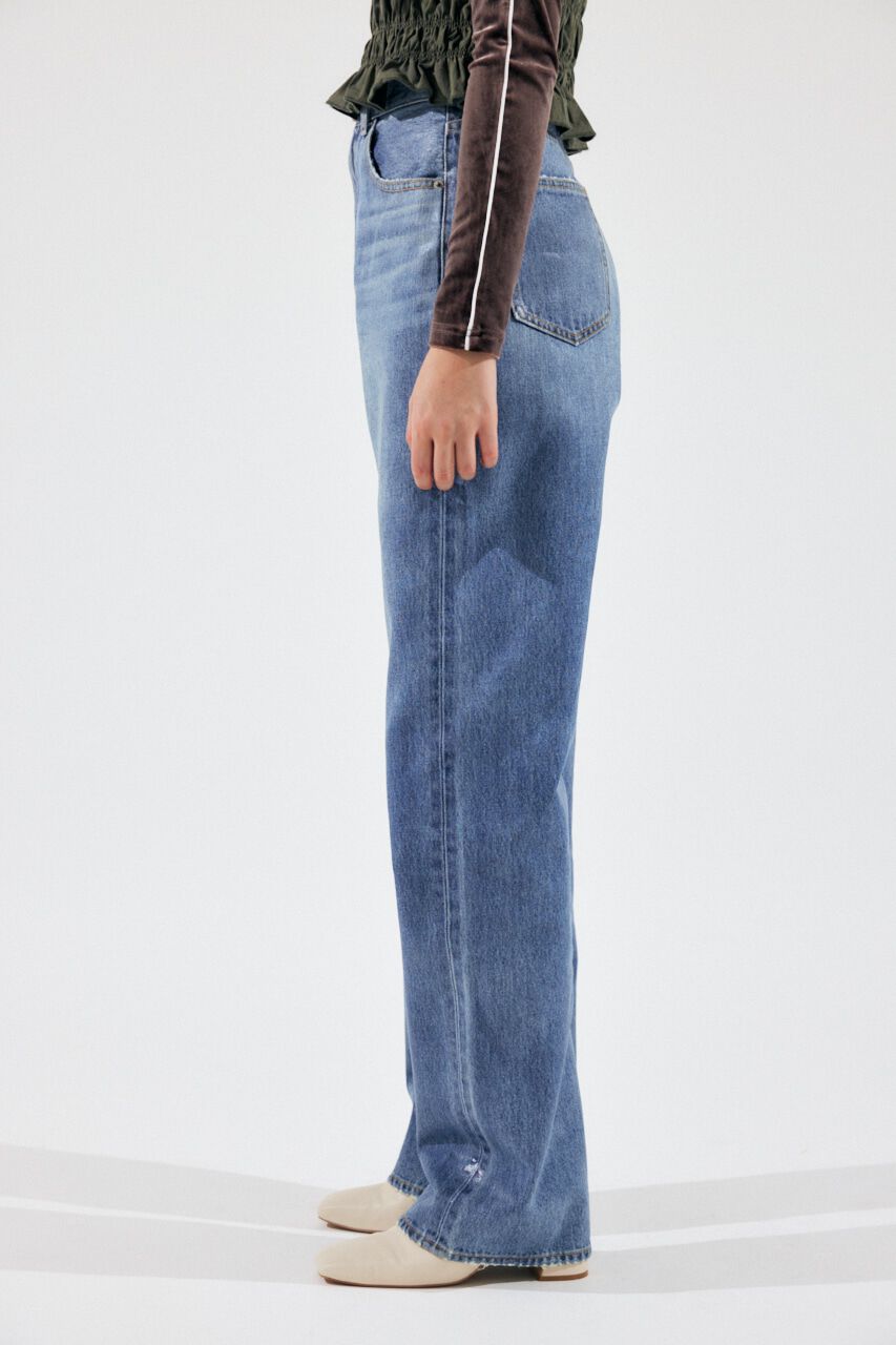 MOUSSY「HW COATED LOOSE STRAIGHT」|デニム|