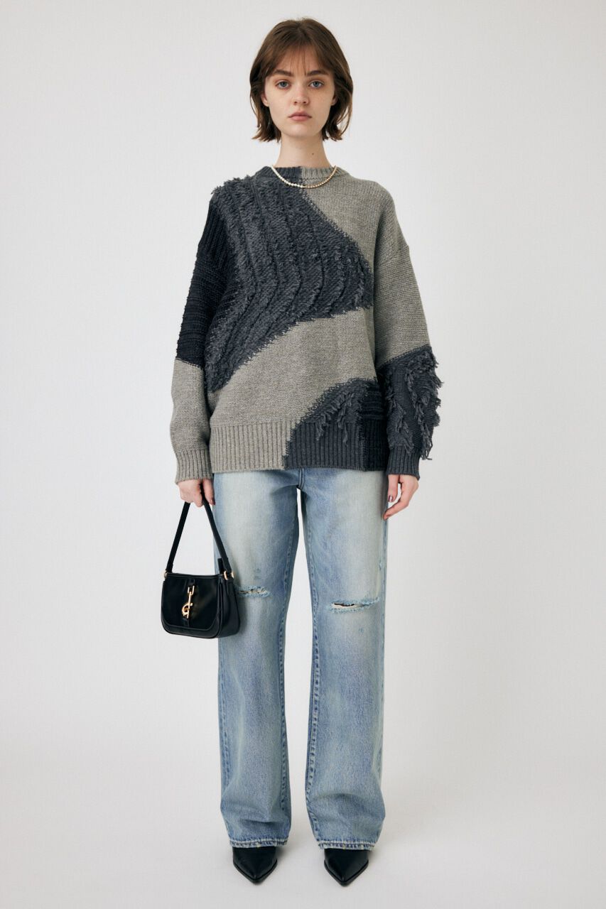 MOUSSY「PATCH DESIGN ニット」|ニット・セーター|