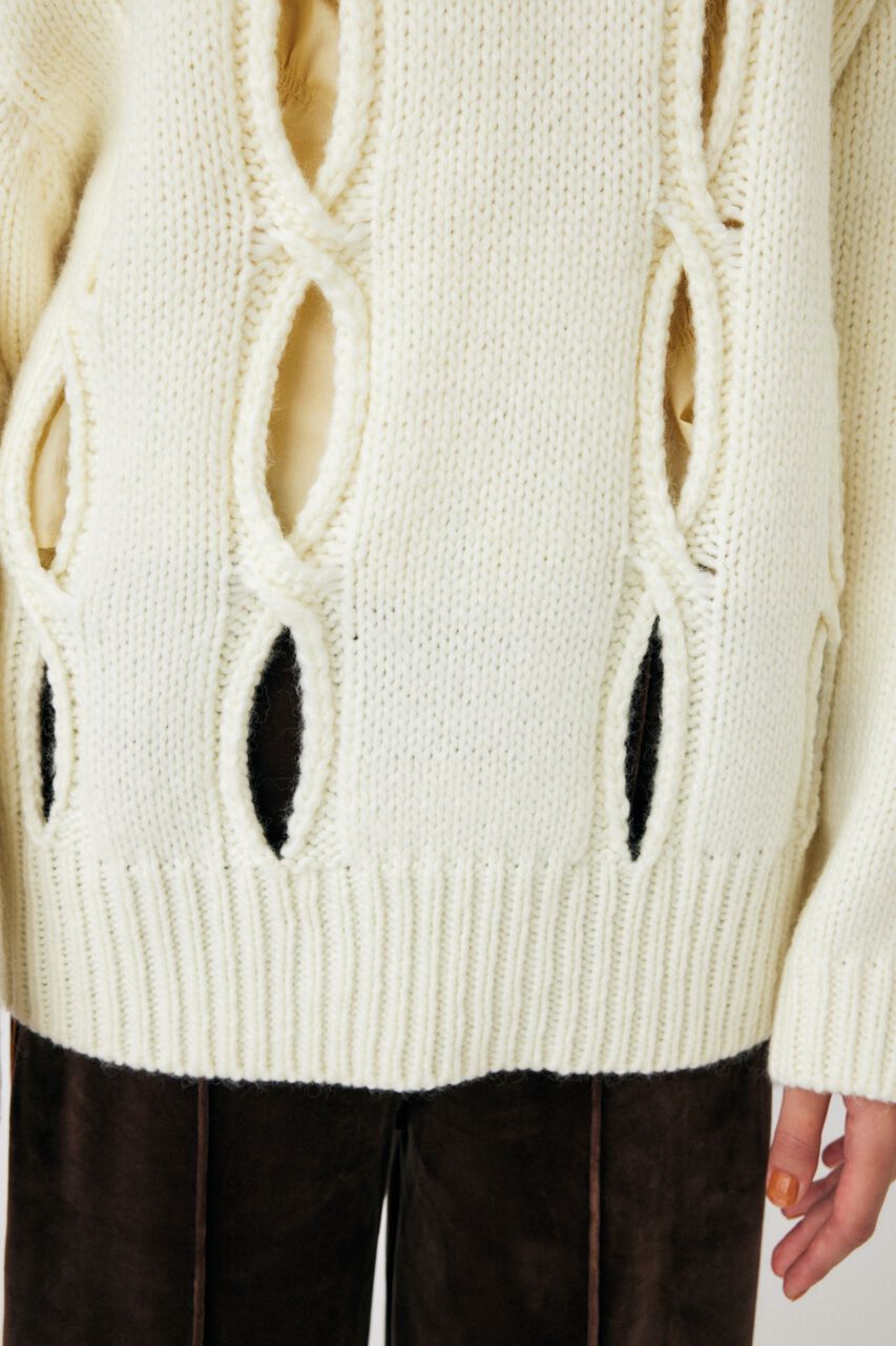 MOUSSY「CUT OUT DESIGN ニット」|ニット・セーター|