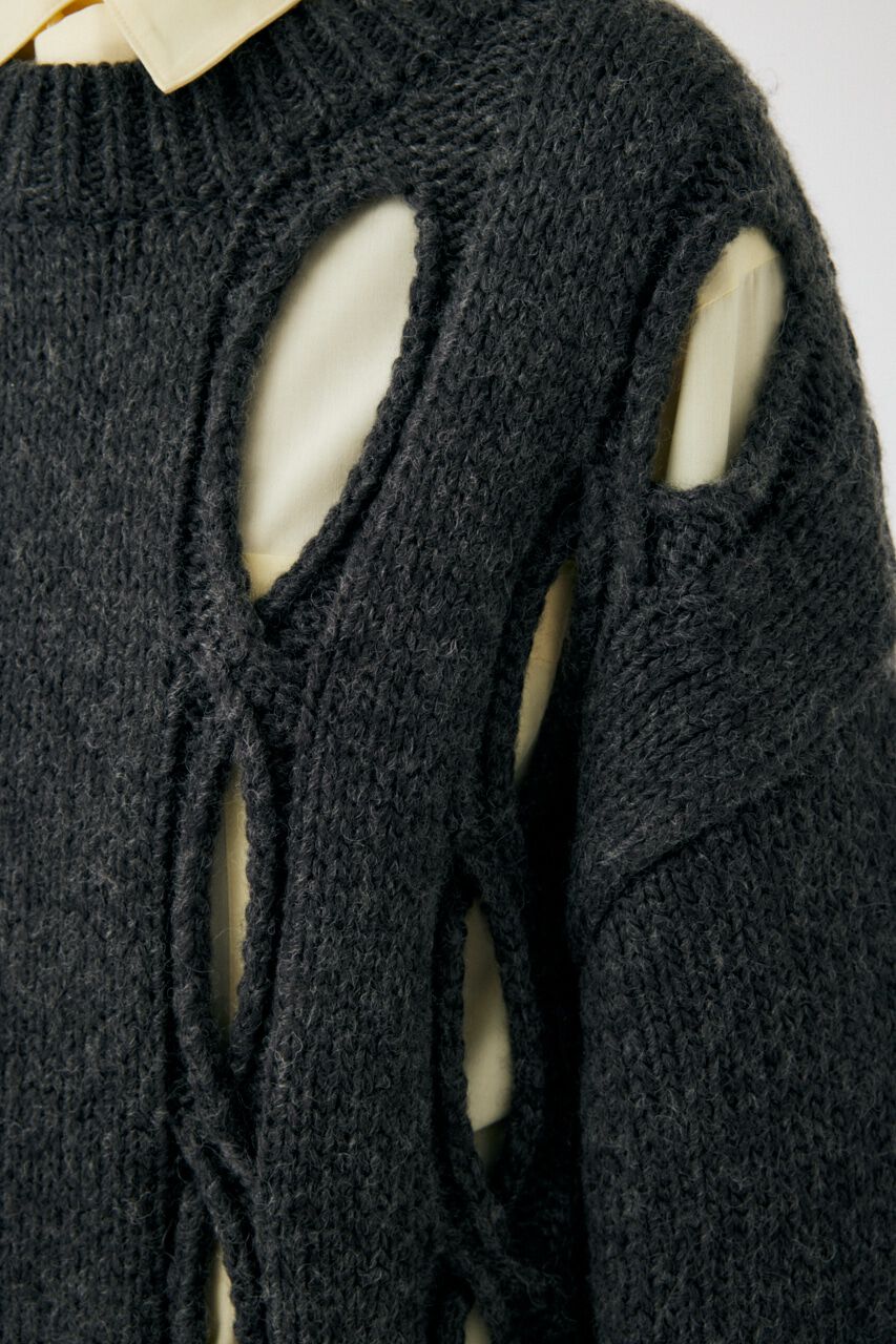 MOUSSY「CUT OUT DESIGN ニット」|ニット・セーター|