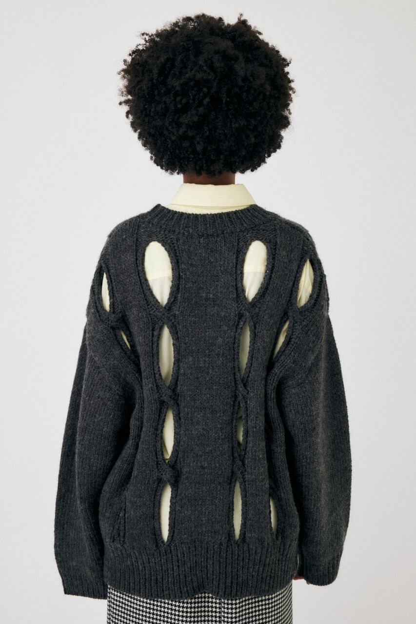 MOUSSY「CUT OUT DESIGN ニット」|ニット・セーター|